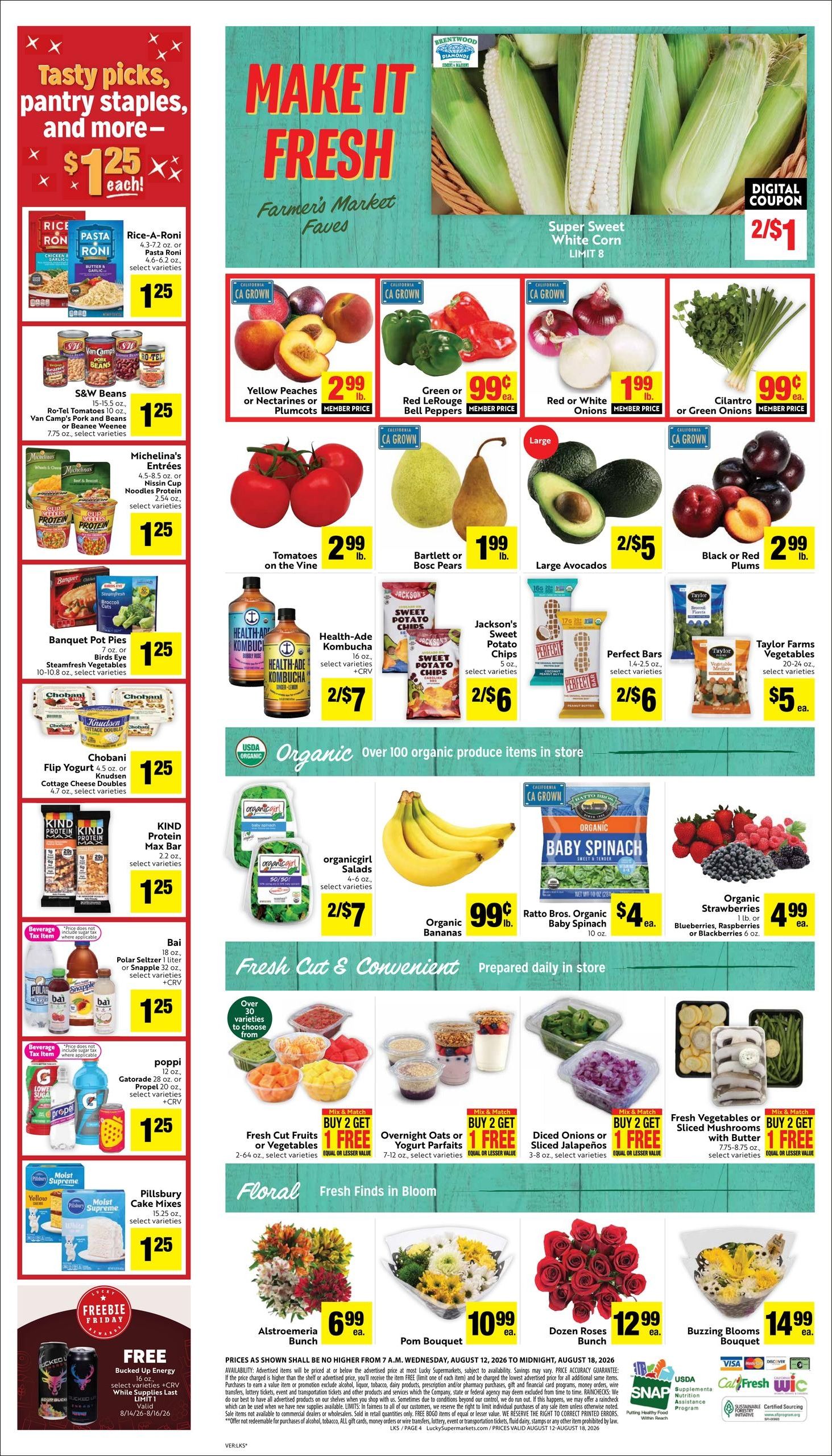 Lucky Supermarkets (Oakland–San Francisco Area, CA) Weekly Ad August 12 - 18, 2026