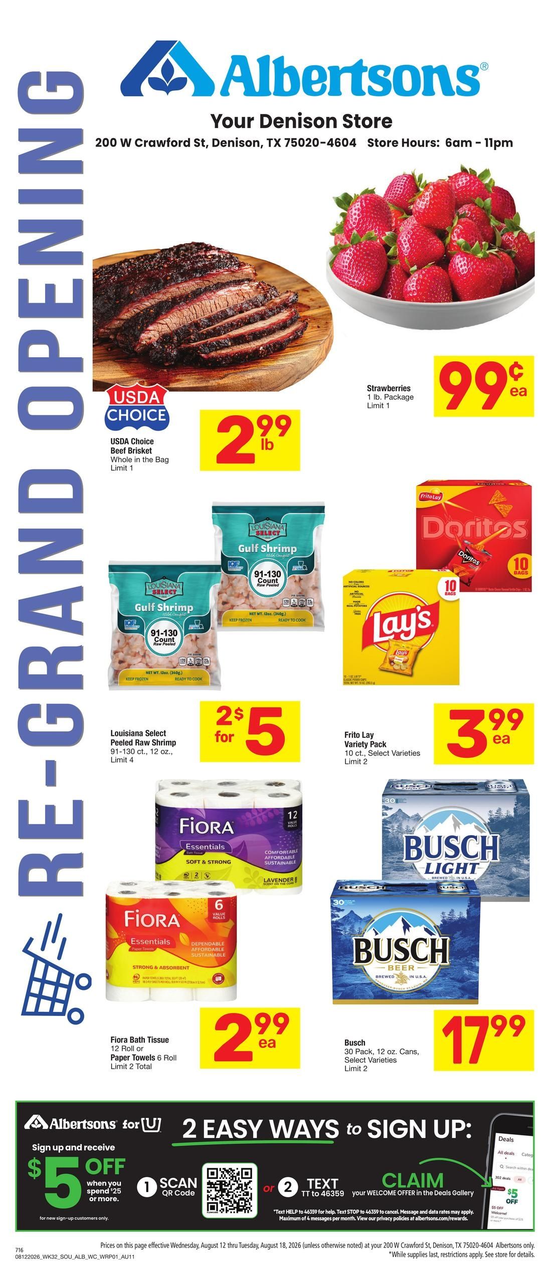 Albertsons (Durant–Calera Area, OK) Weekly Ad August 12 - 18, 2026