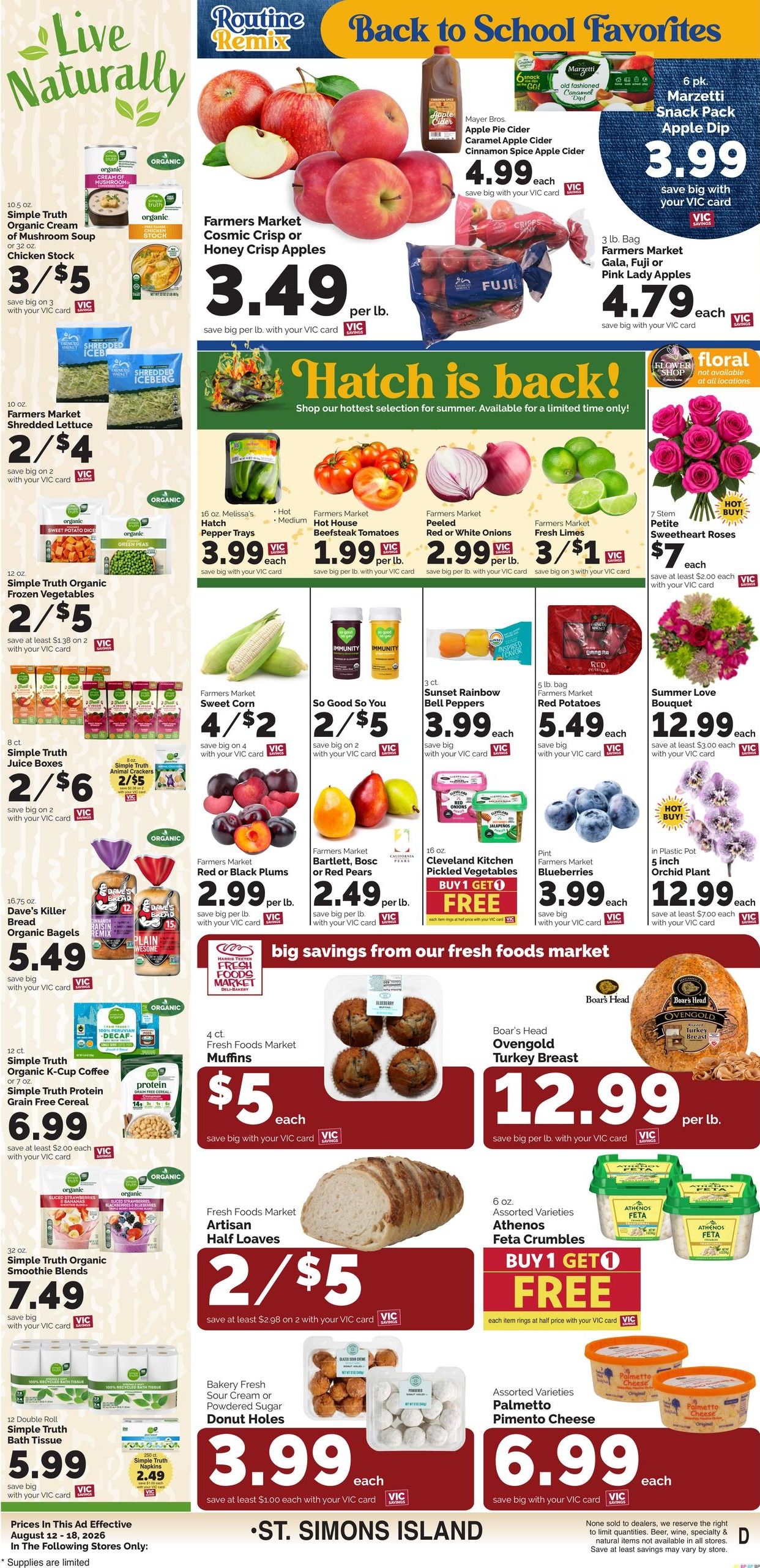 Harris Teeter (Saint Simons Island–Sea Island Area, GA) Weekly Ad August 12 - 18, 2026