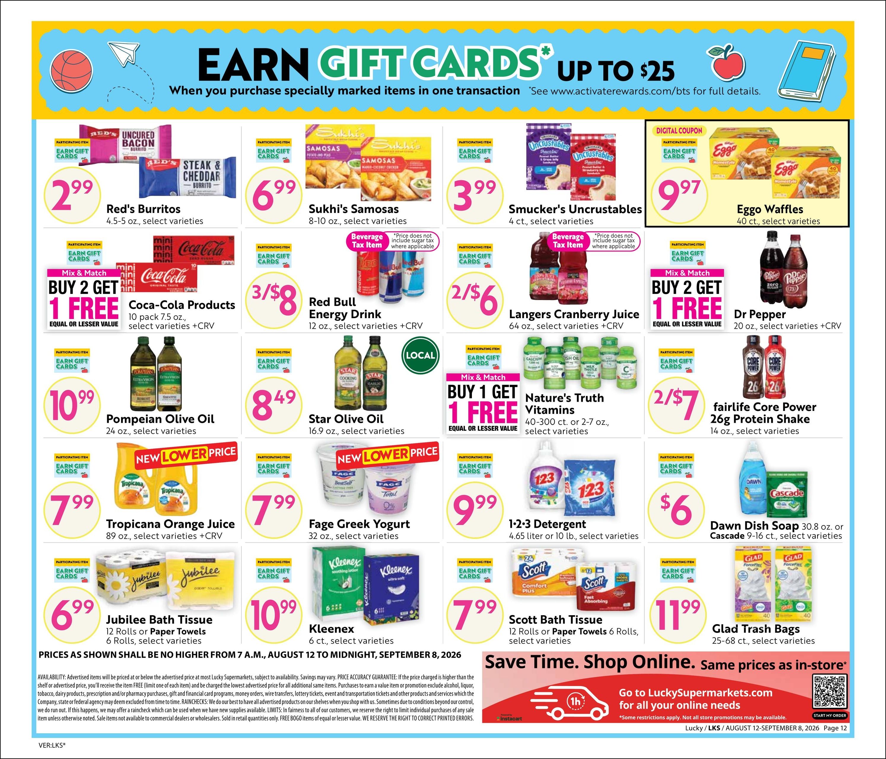 Lucky Supermarkets (Oakland–San Francisco Area, CA) Online Savings Guide Weekly Ad August 12 - September 8, 2026