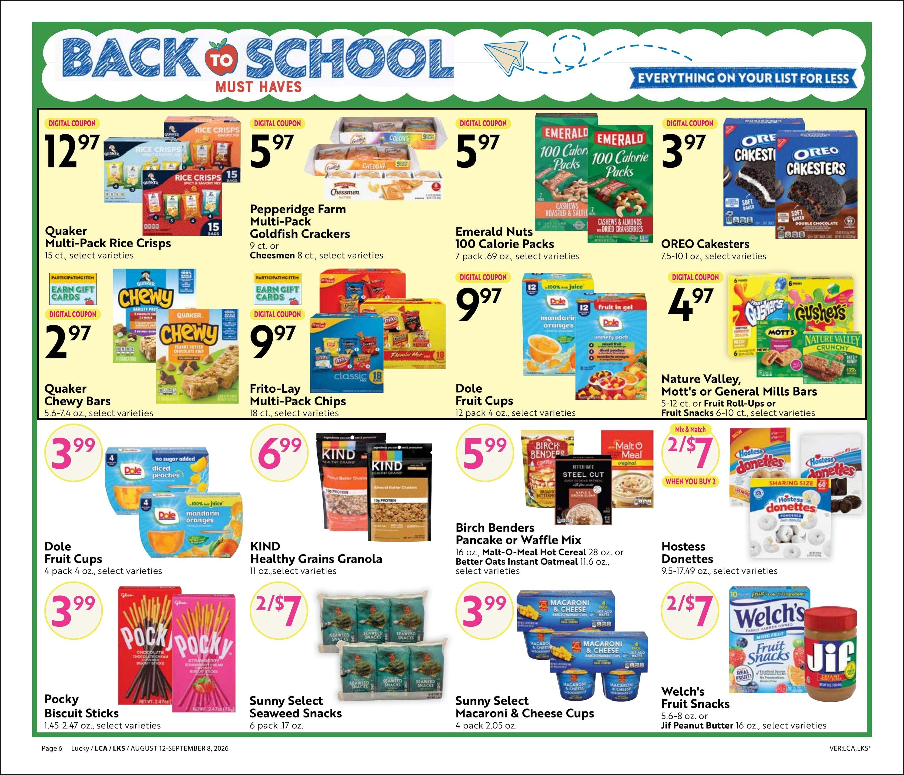 Lucky Supermarkets (Oakland–San Francisco Area, CA) Online Savings Guide Weekly Ad August 12 - September 8, 2026