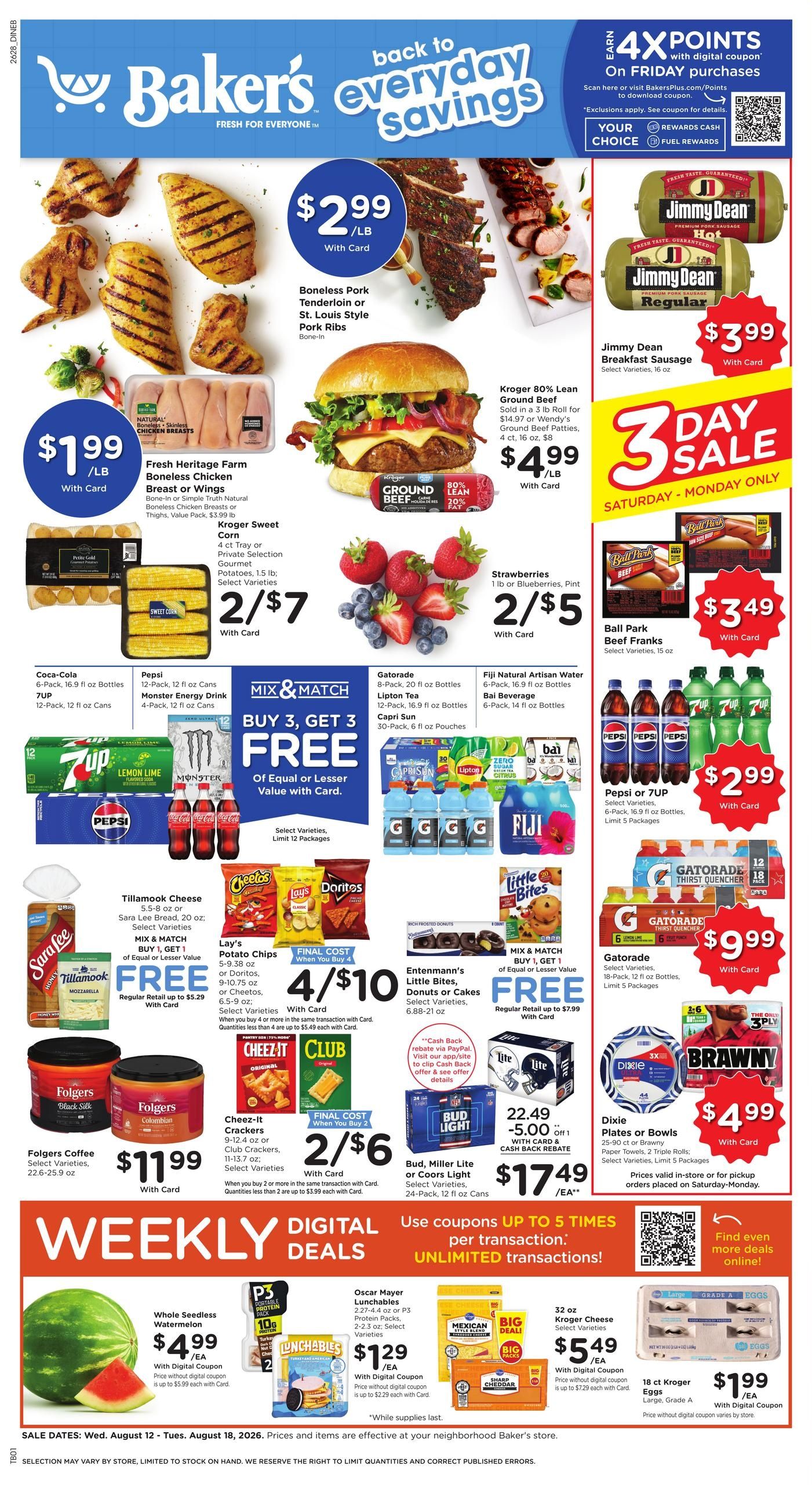 Baker's (Omaha–Treynor Area, IA–NE) Weekly Ad August 12 - 18, 2026
