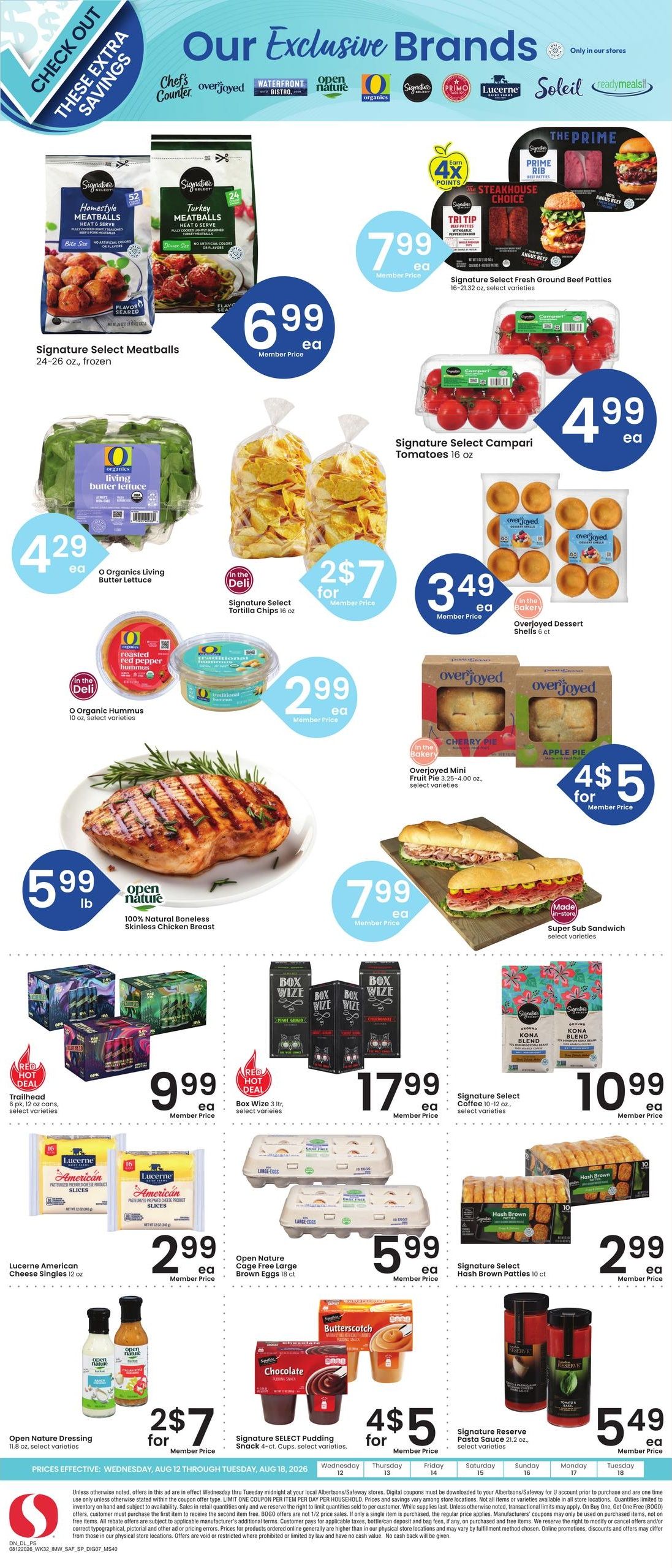 Safeway (Hot Springs-Sheridan Area, MT) Weekly Ad August 12 - 18, 2026