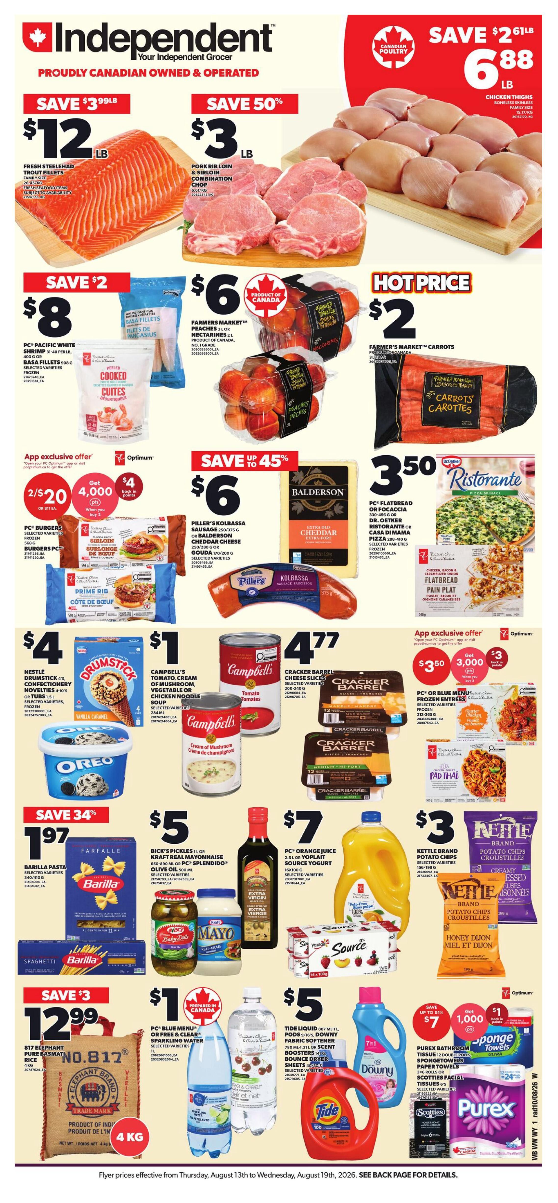 Independent Grocer (West) Flyer August 13 to 19