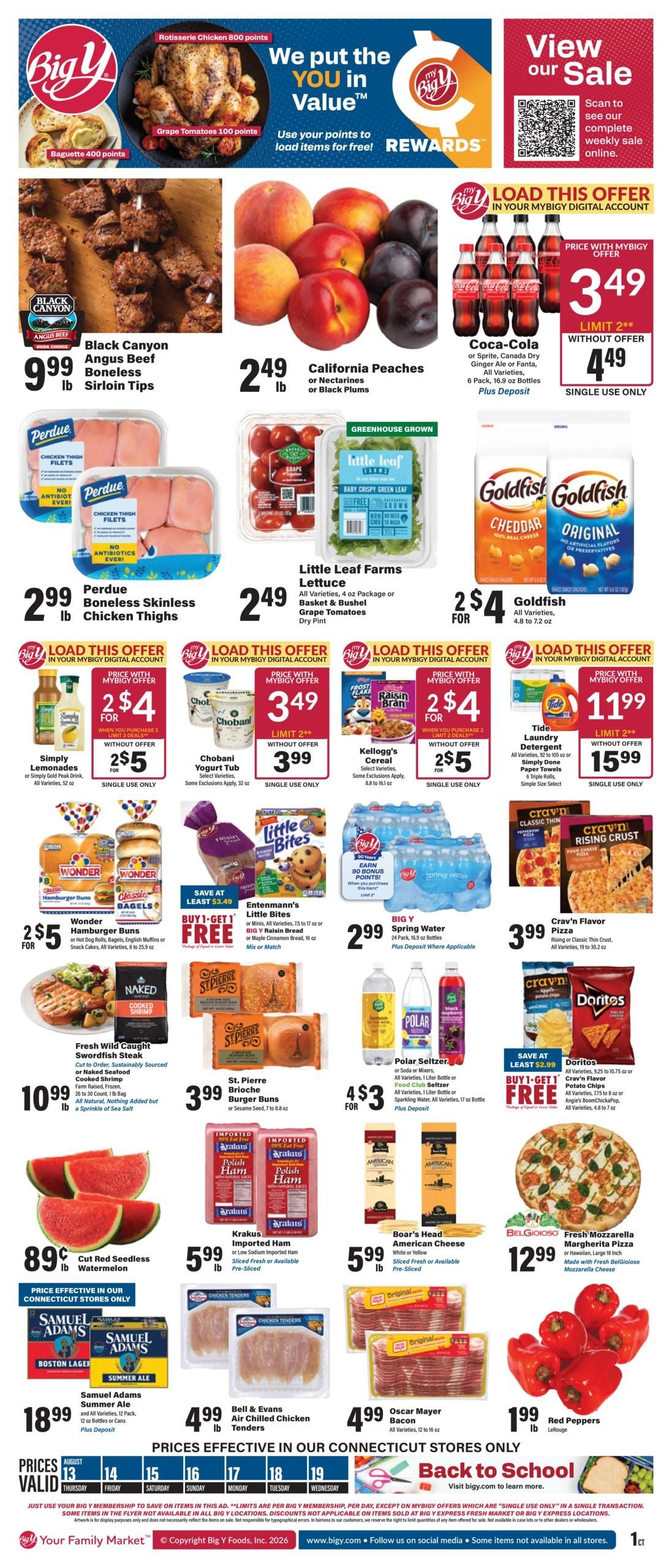Big Y (Stamford–Waterbury Area, CT–NY) Weekly Ad August 13 - 19, 2026
