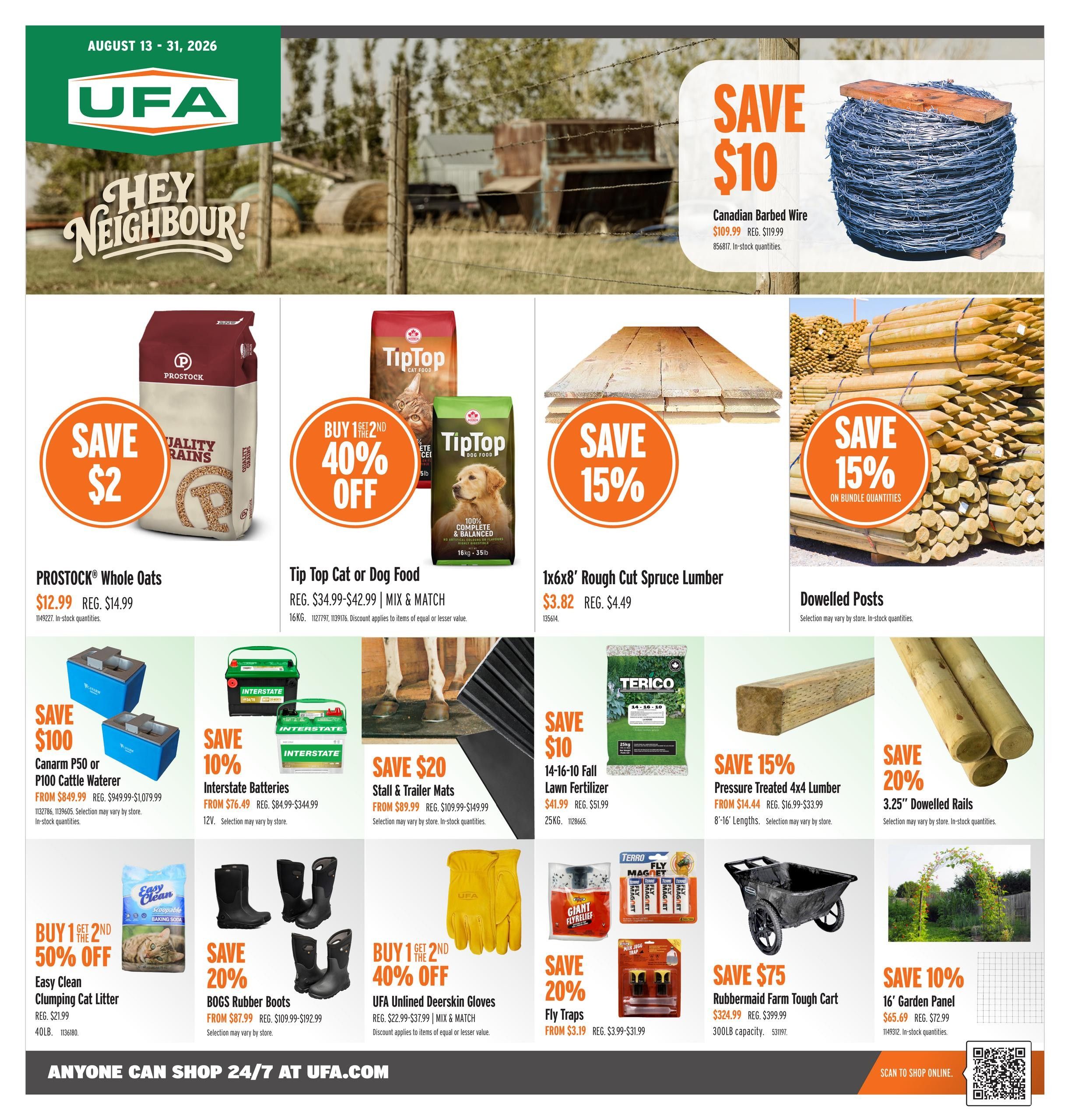 UFA Co-operative Limited Flyer August 13 to 31