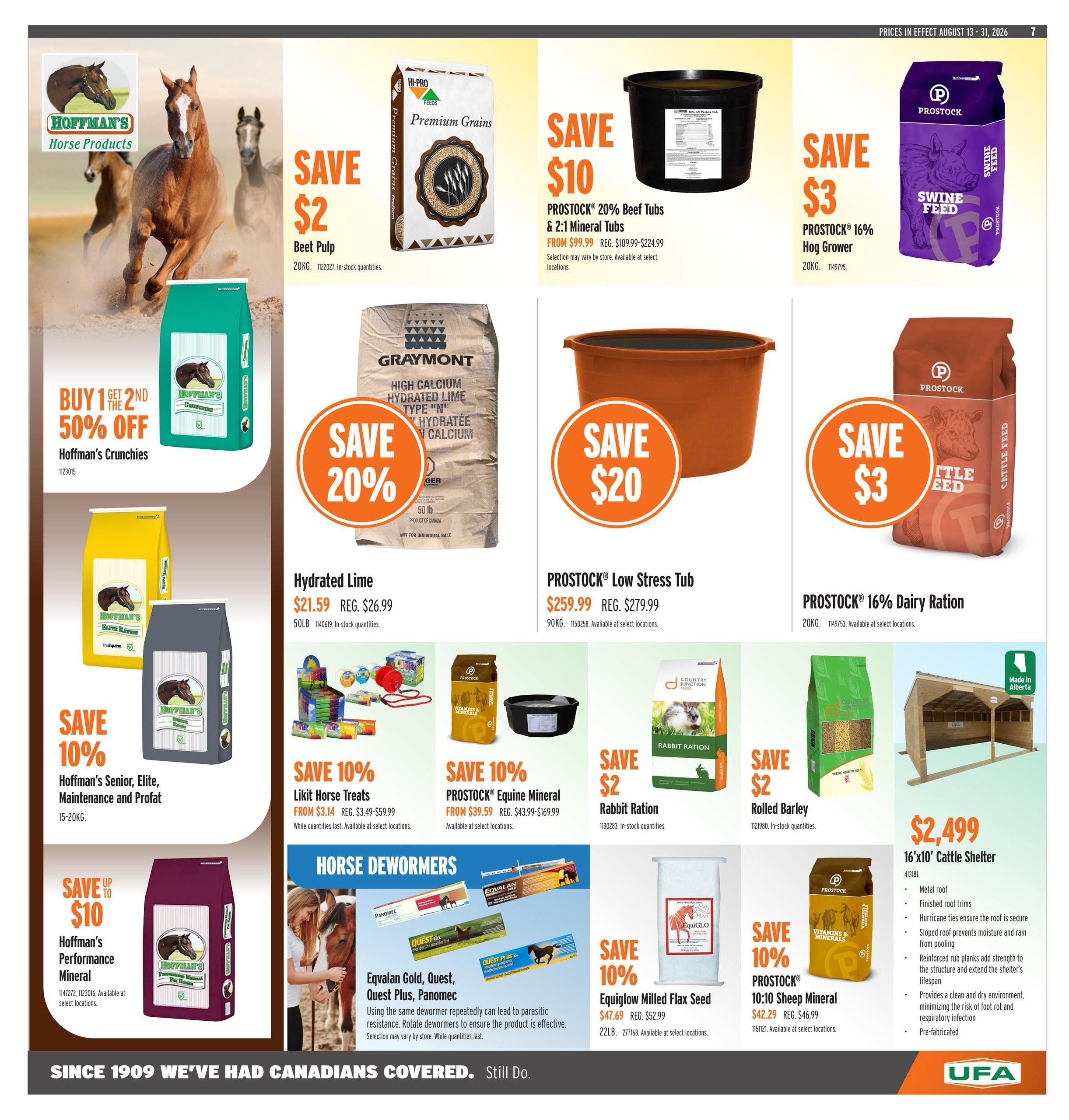 UFA Co-operative Limited Flyer August 13 to 31