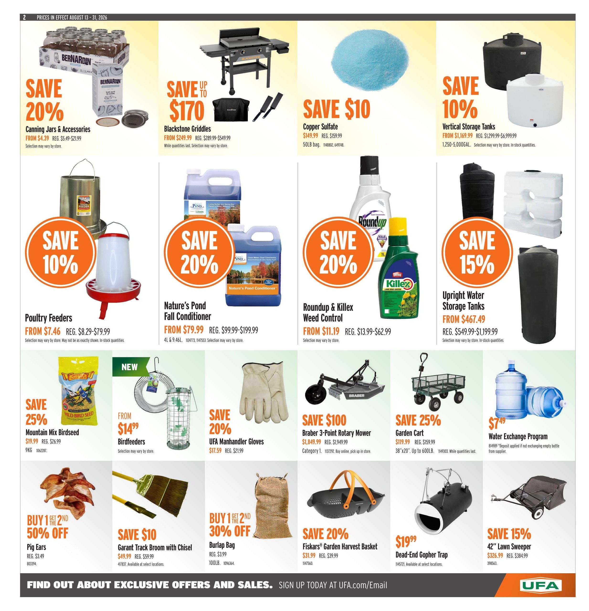 UFA Co-operative Limited Flyer August 13 to 31