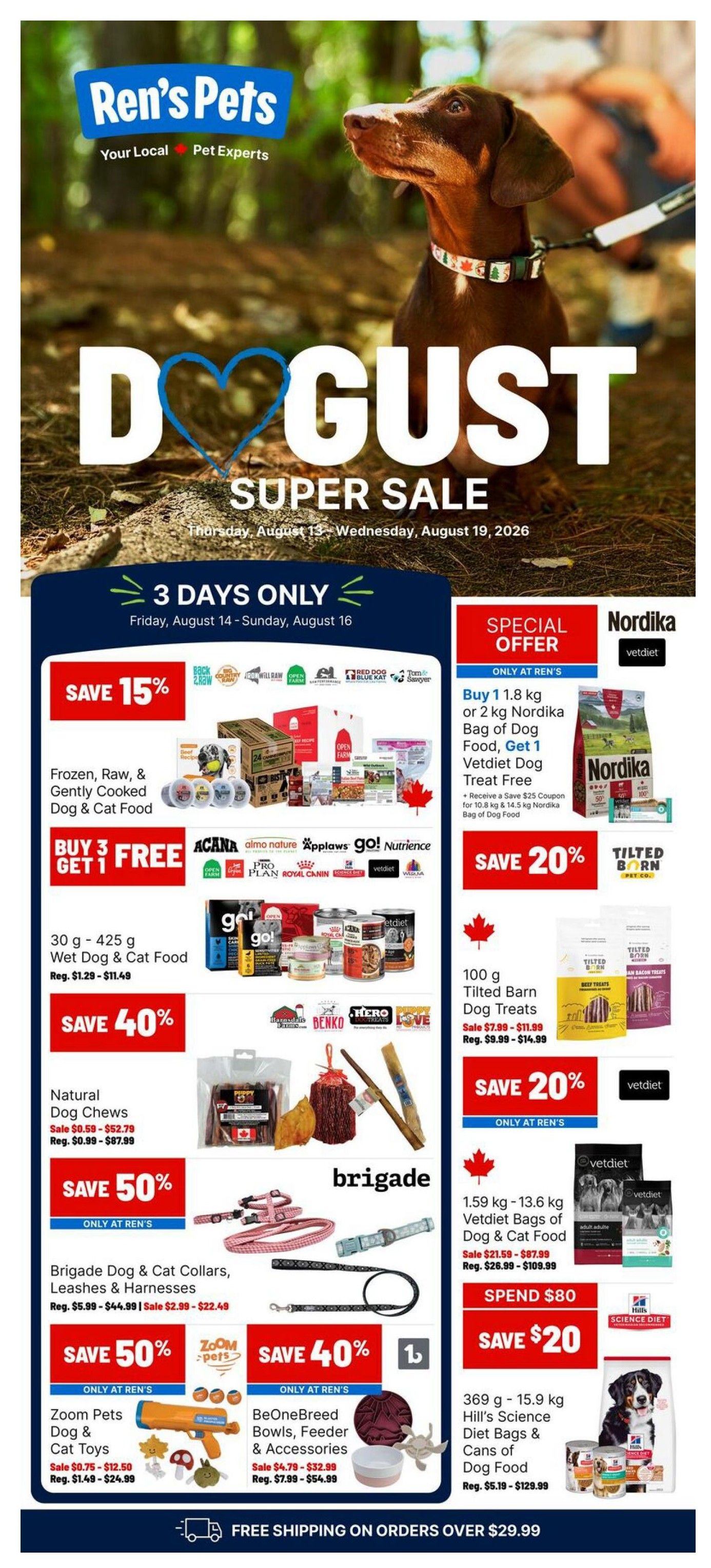 Ren's Pets Flyer August 13 to 19