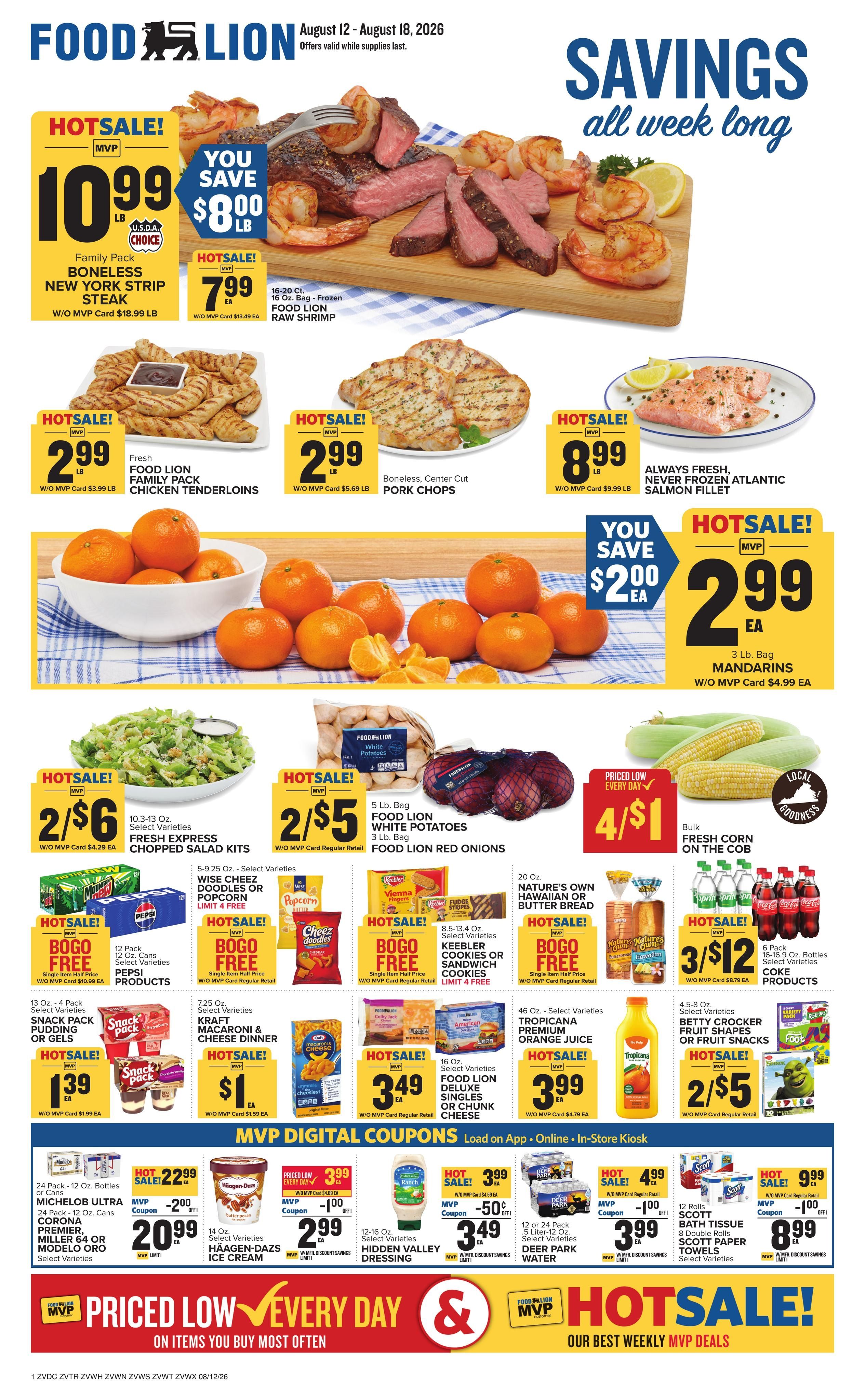 Food Lion (Winchester Area, VA) Weekly Ad August 12 - 18, 2026