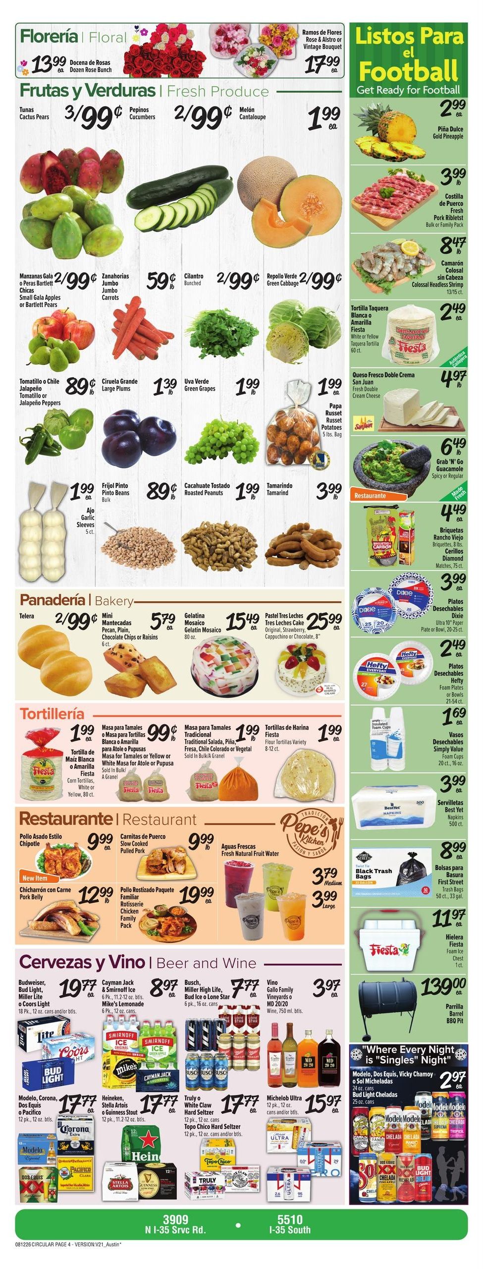 Fiesta Mart (Austin–Mc Neil Area, TX) Weekly Ad August 12 - 18, 2026