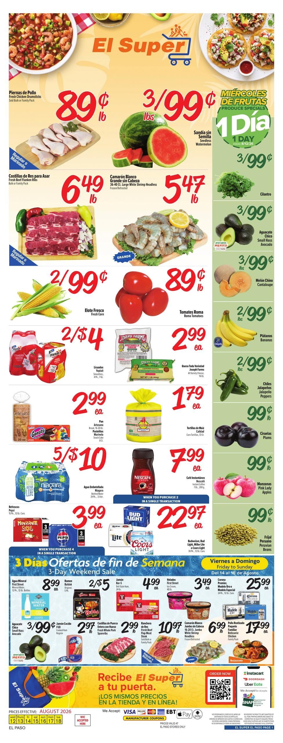 El Super (El Paso Area, TX) Weekly Ad August 12 - 18, 2026