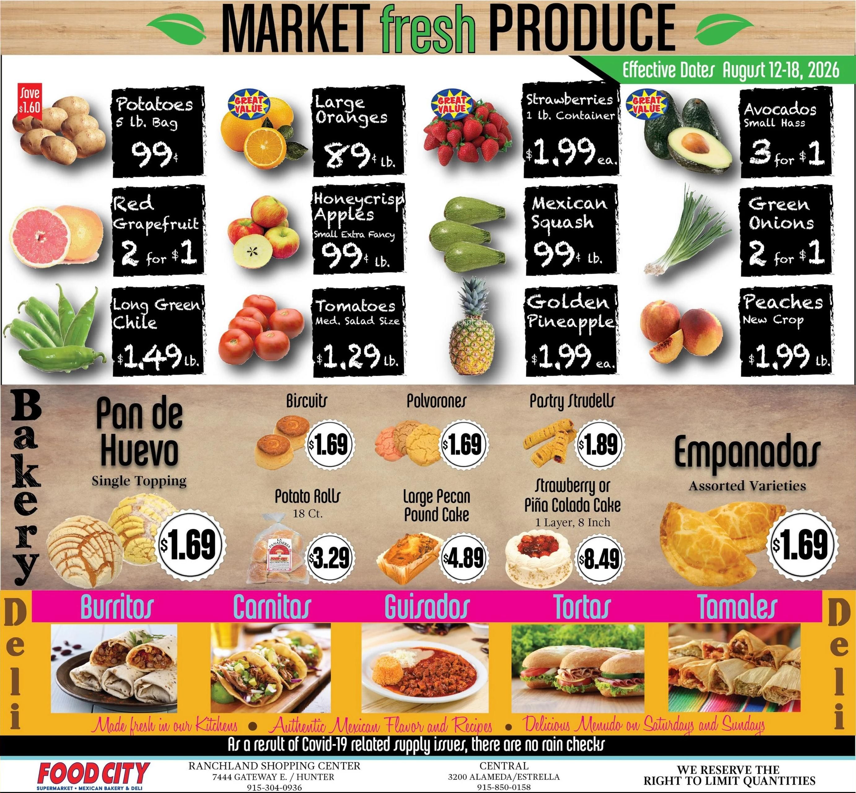 Food City Supermarkets (El Paso Area, TX) Weekly Ad August 12 - 18, 2026