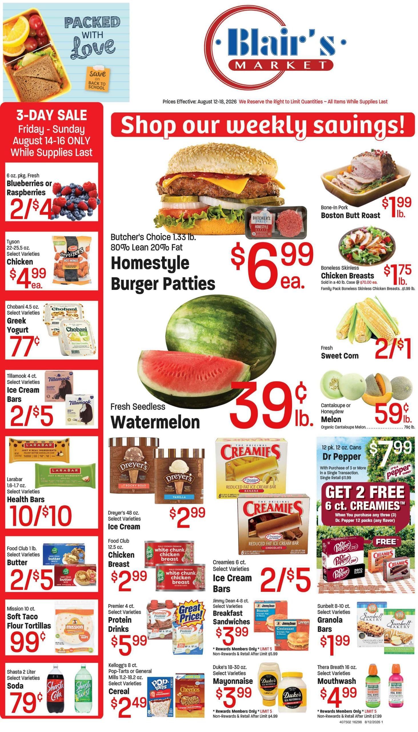 Blair's Market Weekly Ad August 12 - 18, 2026