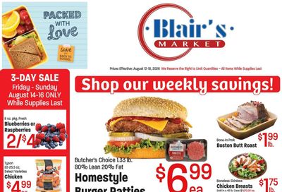 Blair's Market Weekly Ad August 12 - 18, 2026