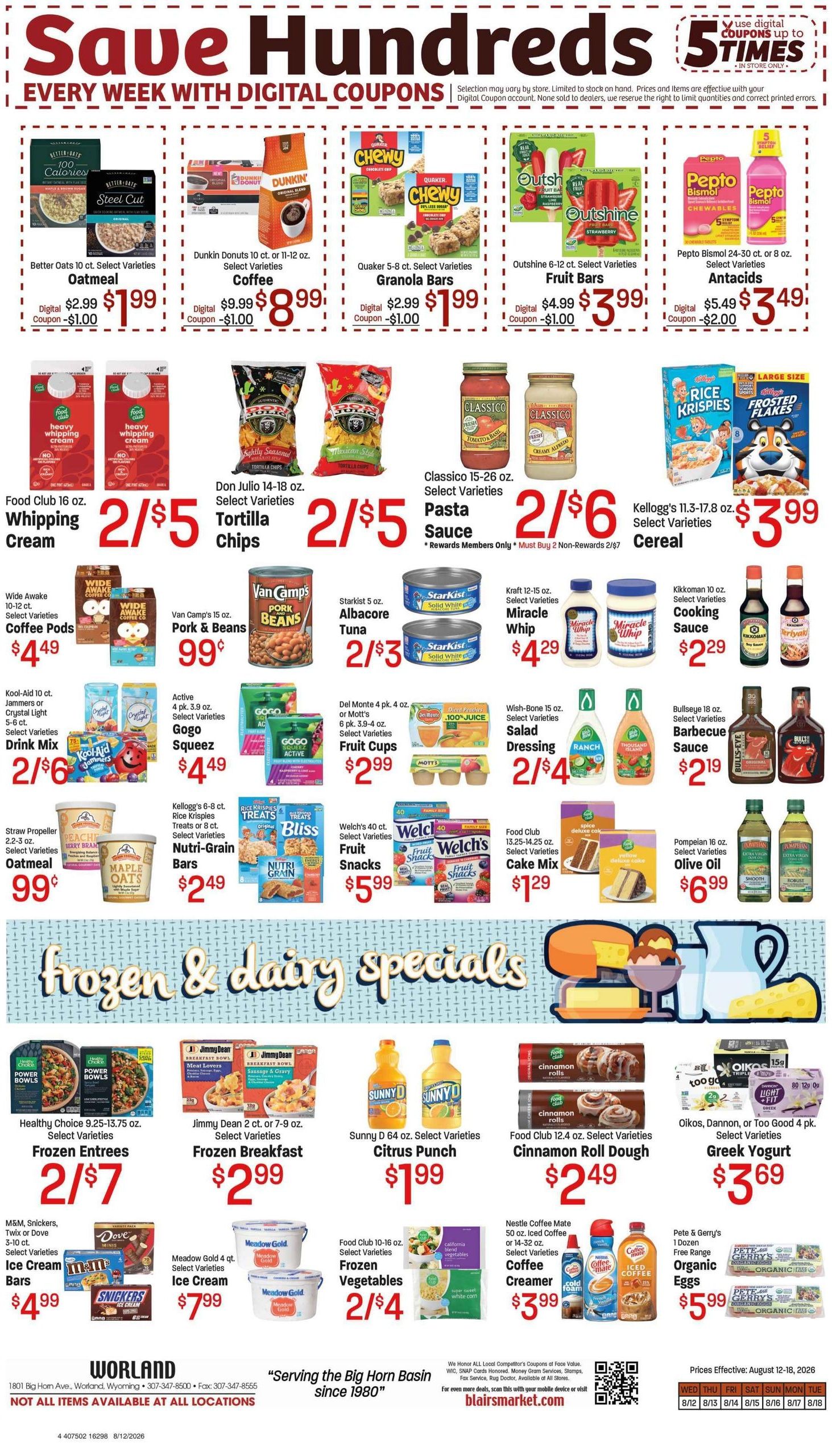 Blair's Market Weekly Ad August 12 - 18, 2026