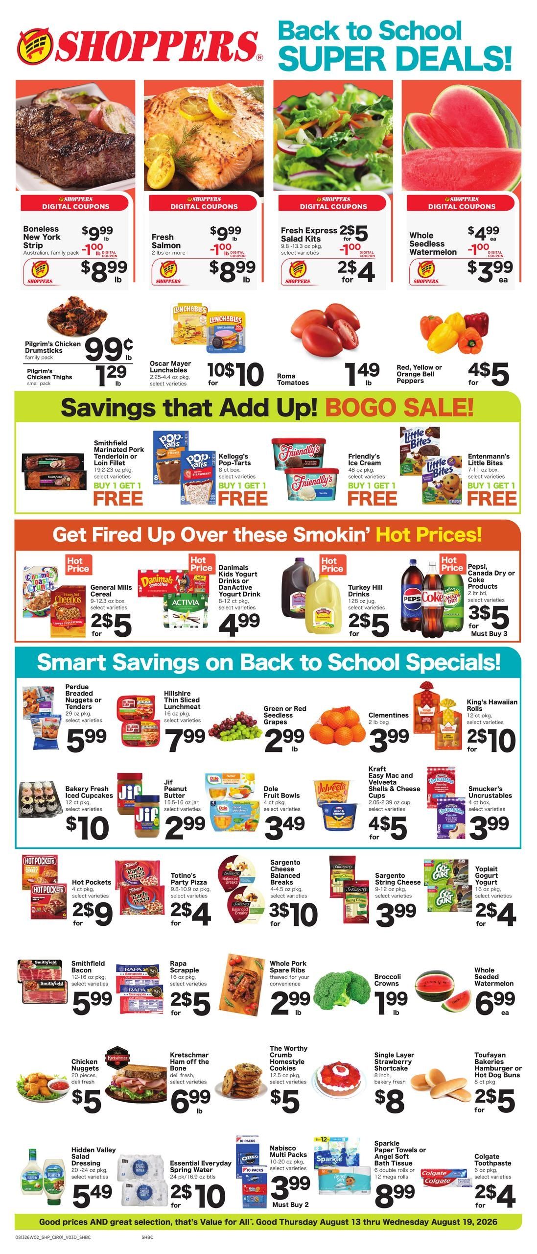 Shoppers (Baltimore–Towson Area, MD) Weekly Savings Weekly Ad August 13 - 19, 2026