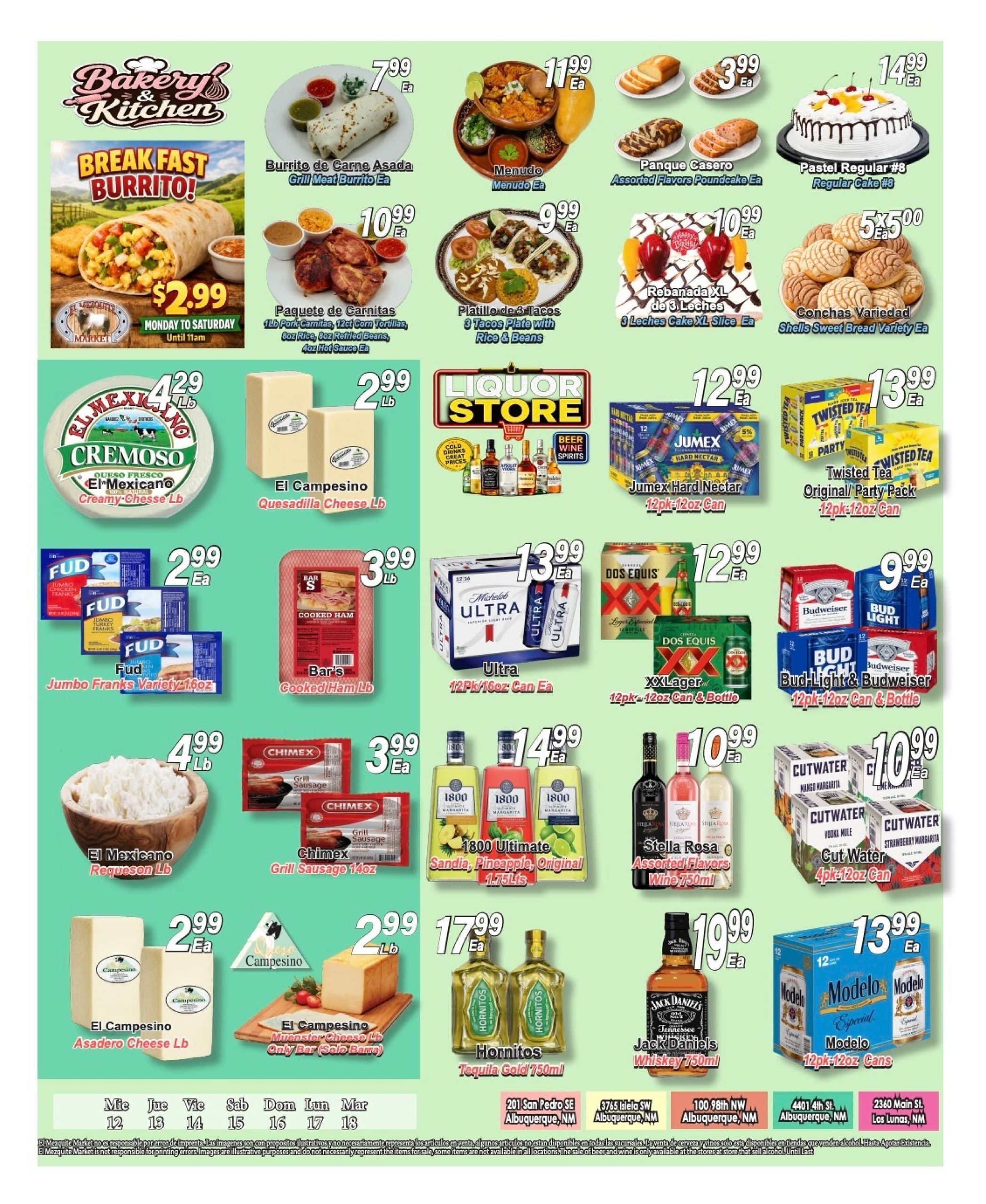 El Mezquite Market (Albuquerque–Rio Rancho Area, NM) Weekly Ad August 12 - 18, 2026