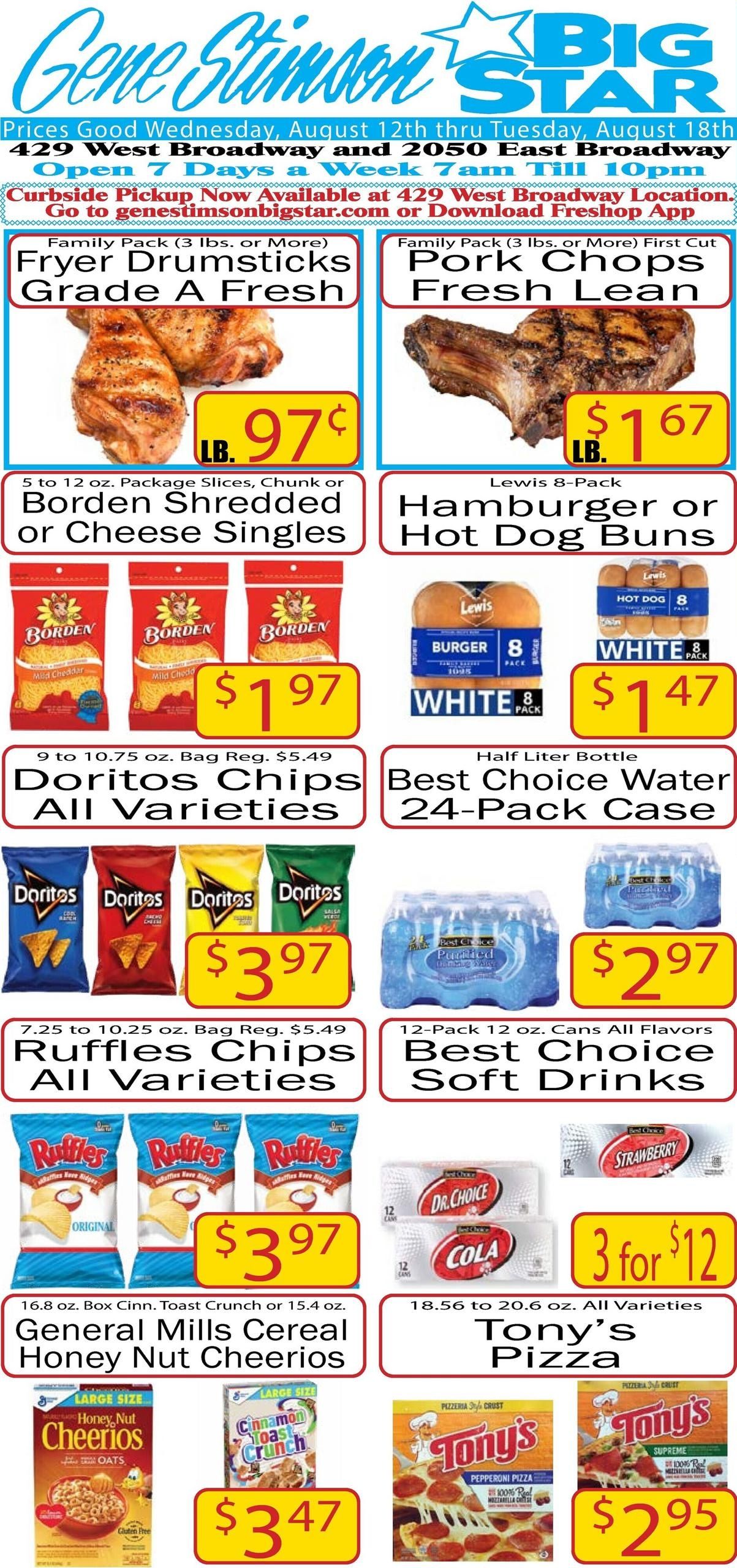 Gene Stimson Big Star Weekly Ad August 12 - 18, 2026