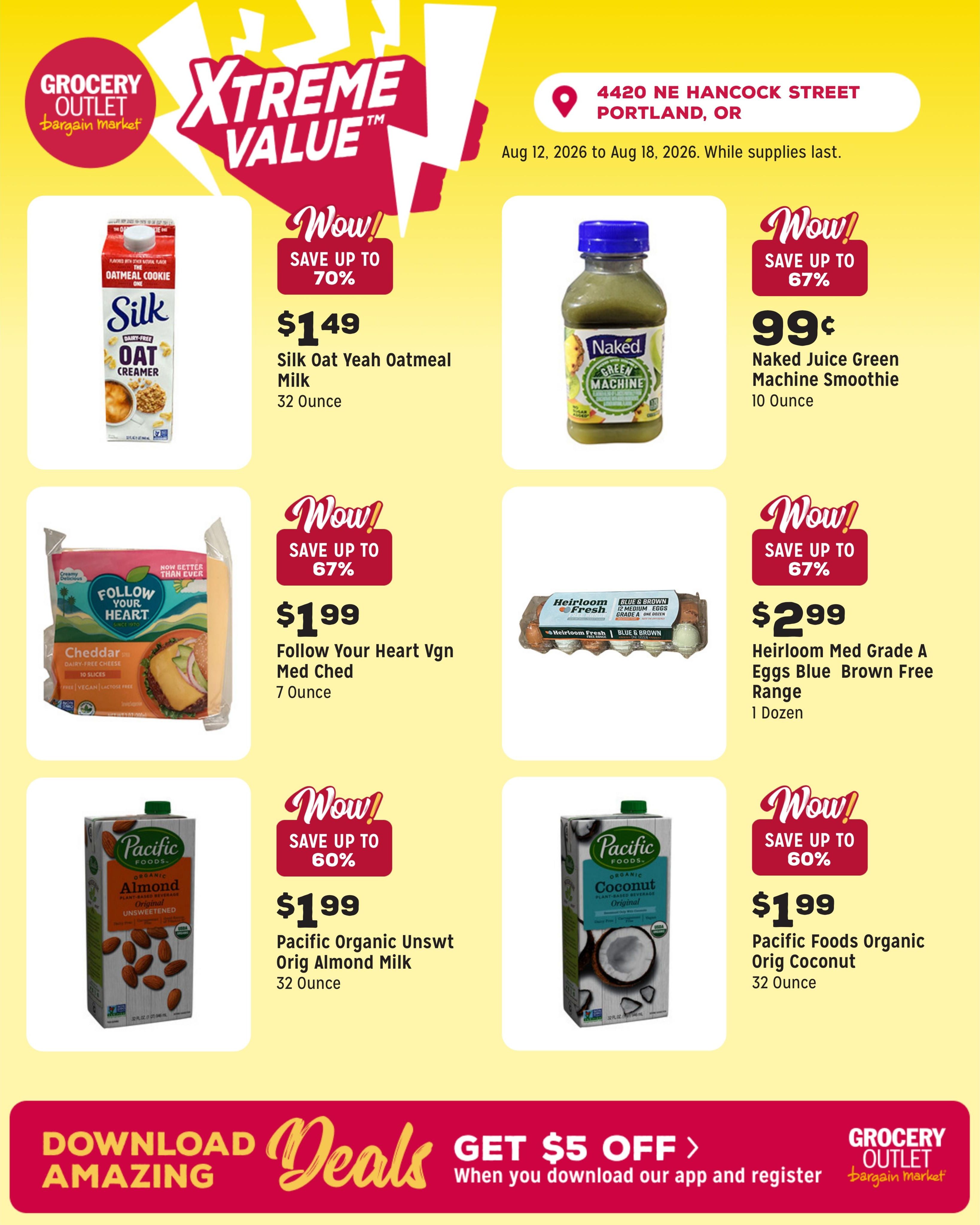 Grocery Outlet (Portland Area, OR) Weekly Ad August 12 - 18, 2026