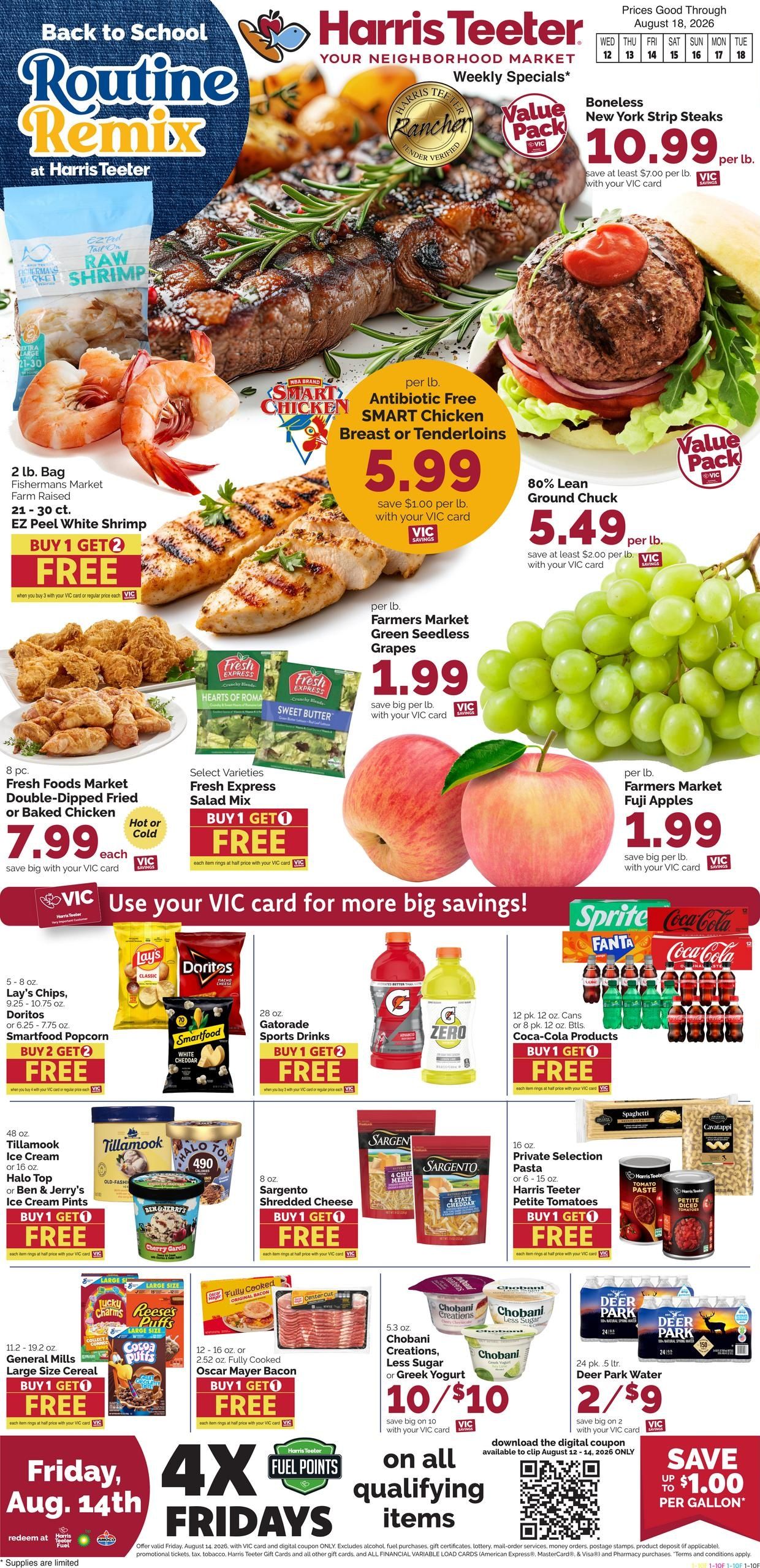Harris Teeter (Baltimore–Bethany Beach Area, DE–MD) Weekly Ad August 12 - 18, 2026