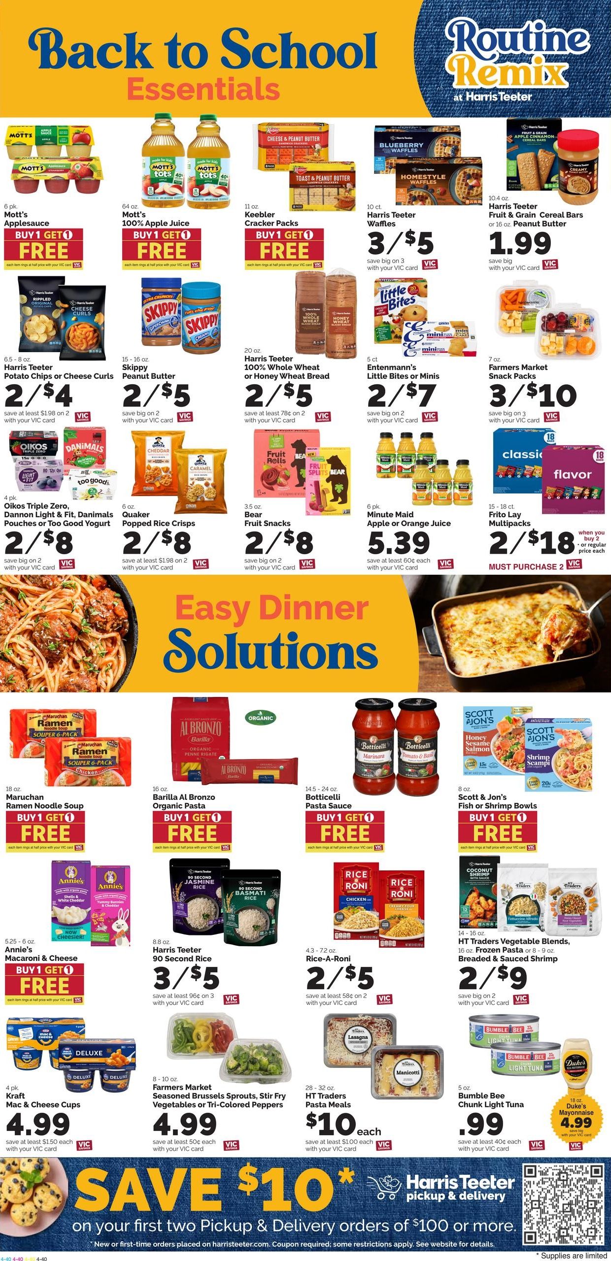 Harris Teeter (Baltimore–Bethany Beach Area, DE–MD) Weekly Ad August 12 - 18, 2026
