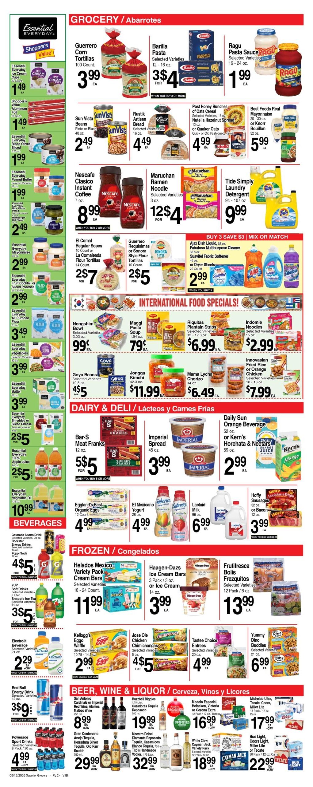 Superior Grocers (Clovis Area, CA) Weekly Specials Weekly Ad August 12 - 18, 2026