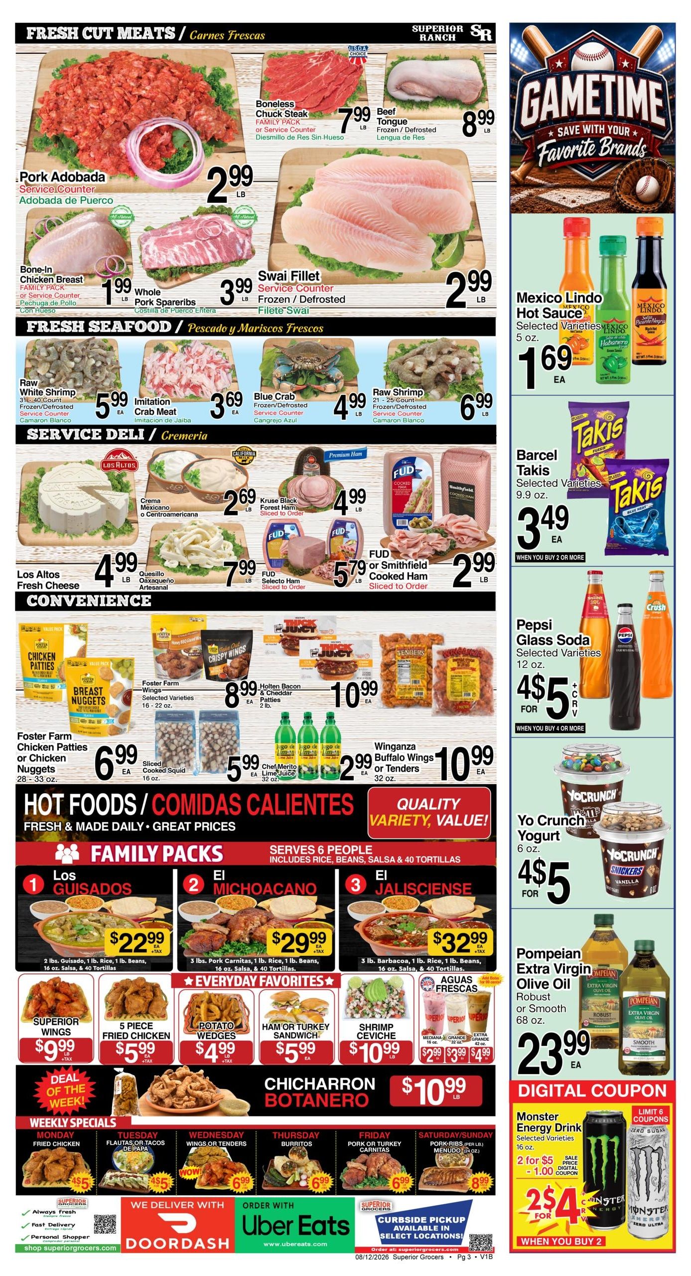 Superior Grocers (Clovis Area, CA) Weekly Specials Weekly Ad August 12 - 18, 2026