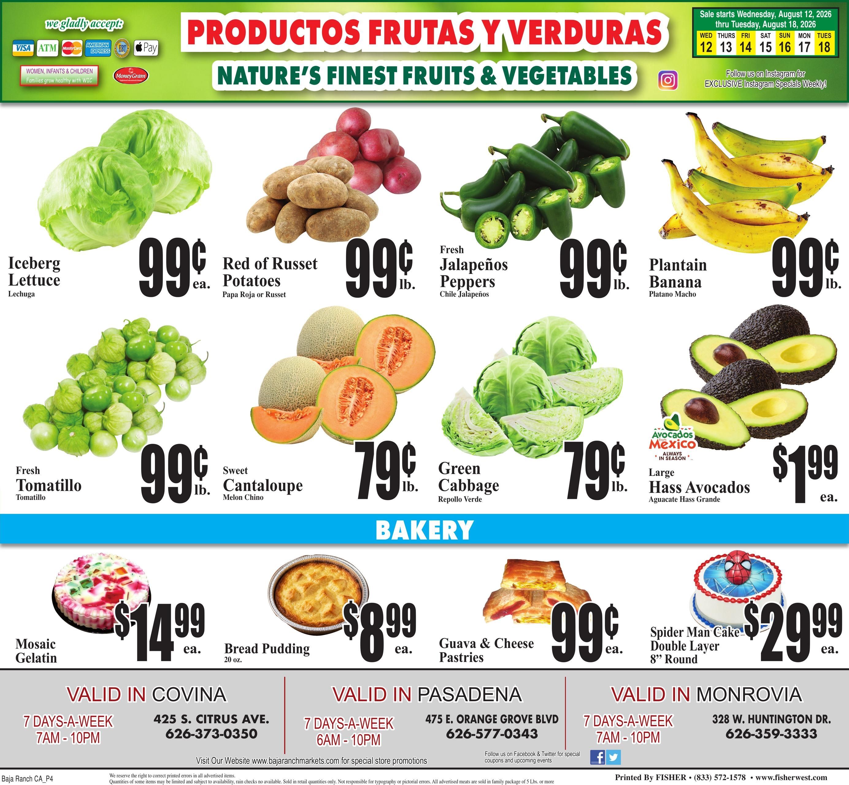 Baja Ranch Supermarket Weekly Ad August 12 - 18, 2026