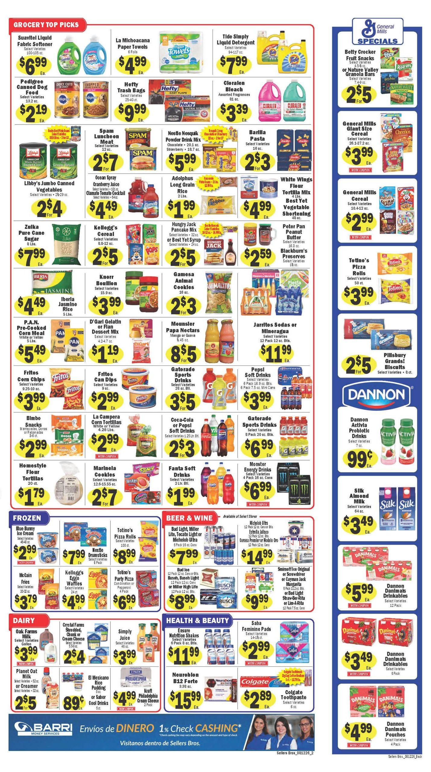 Sellers Bros. Weekly Ad August 12 - 18, 2026