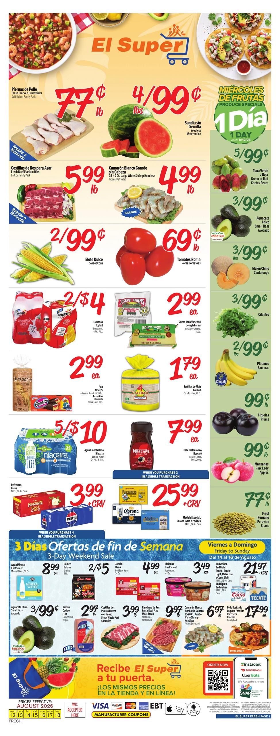El Super Fresh Weekly Ad August 12 - 18, 2026