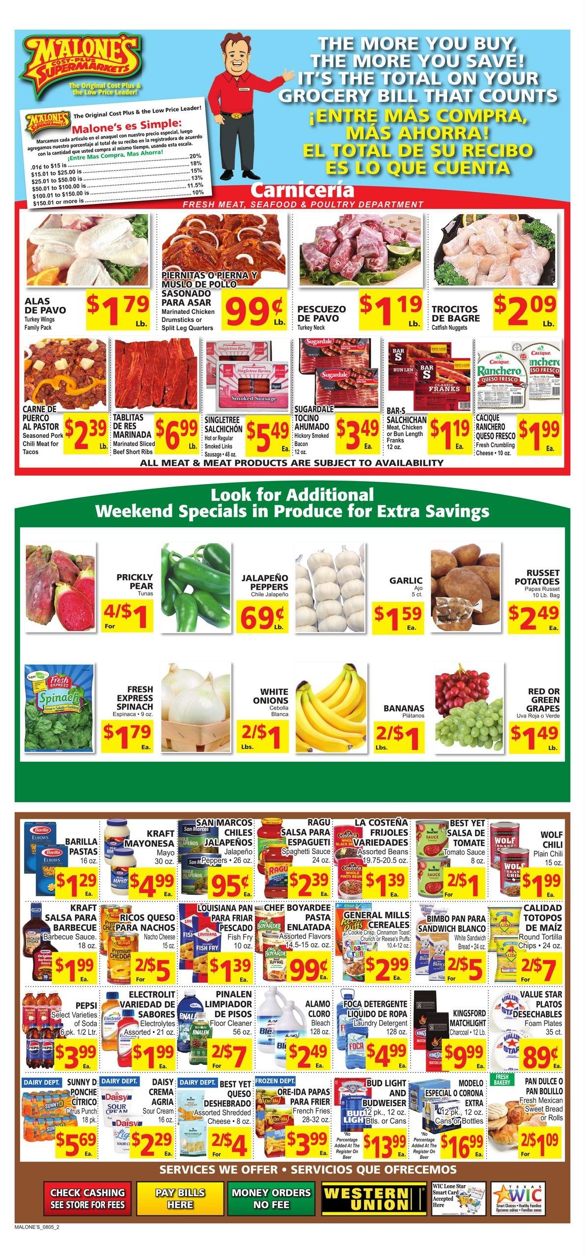 Malone's Cost Plus Weekly Ad August 12 - 18, 2026