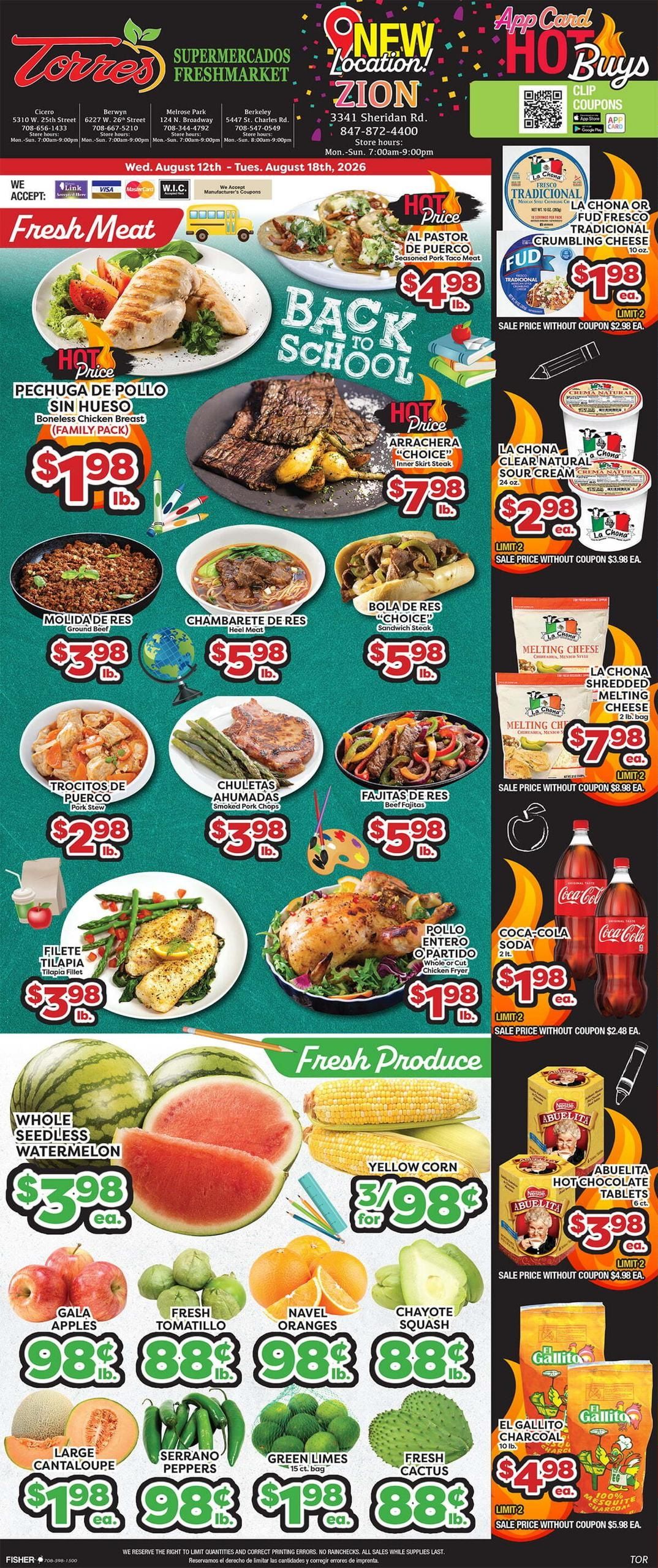 Torres Supermercado Weekly Ad August 12 - 18, 2026