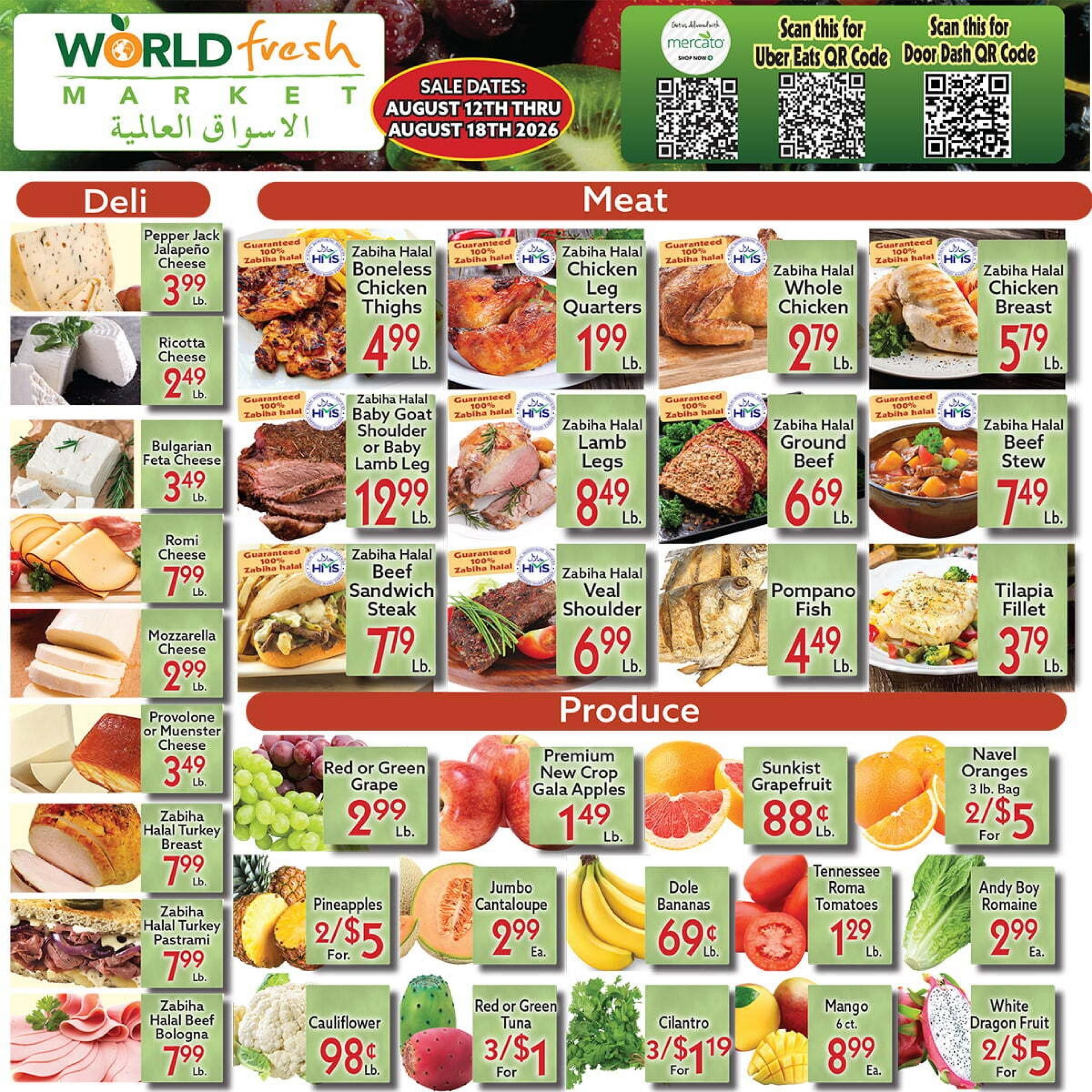 World Fresh Market Weekly Ad August 12 - 18, 2026