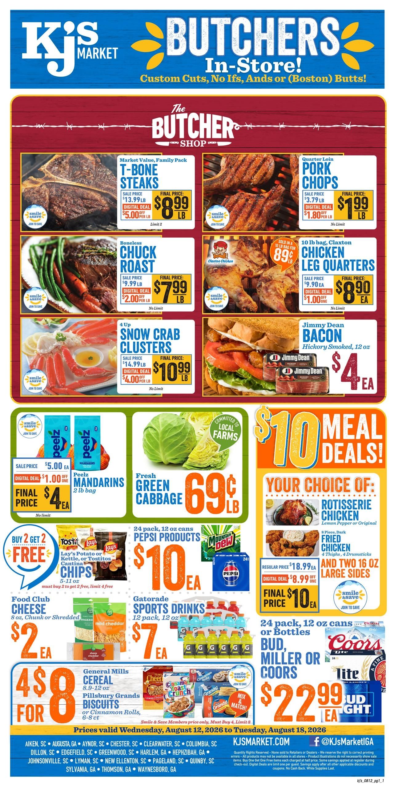 Kj’s Market Weekly Ad August 12 - 18, 2026