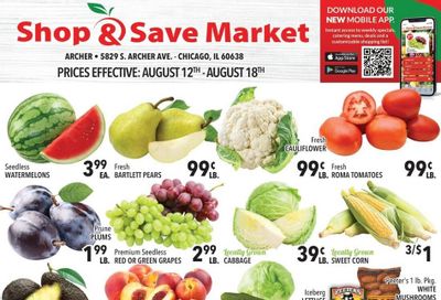 Shop And Save Market (Chicago–Lincolnwood Area, IL) Weekly Ad August 12 - 18, 2026