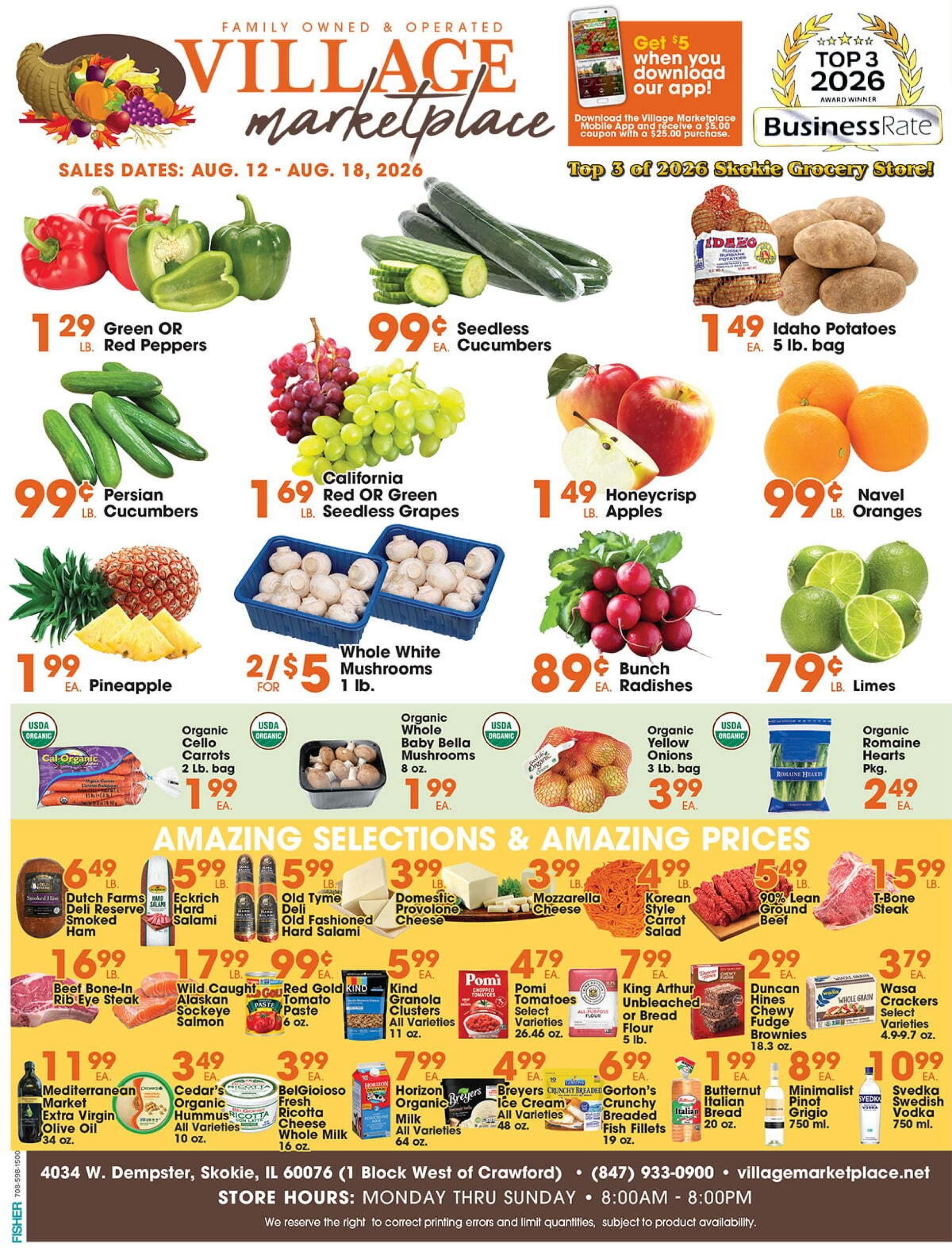 Village Market Place (Chicago–Lincolnwood Area, IL) Weekly Ad August 12 - 18, 2026