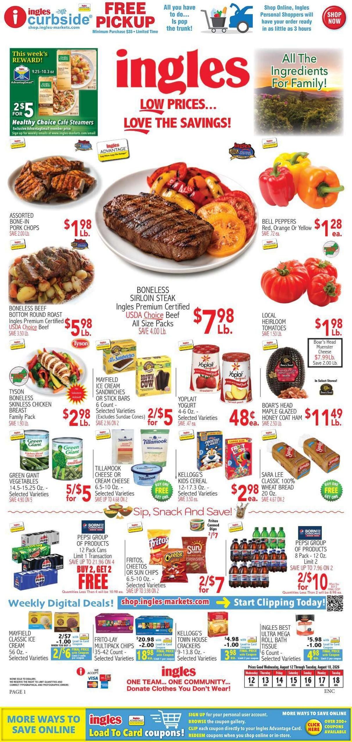 Ingles Markets (Boone Area, NC) Weekly Ad August 12 - 18, 2026