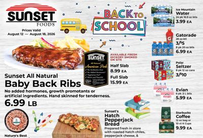 Sunset Foods (Chicago Area, IL) Weekly Ad August 12 - 18, 2026