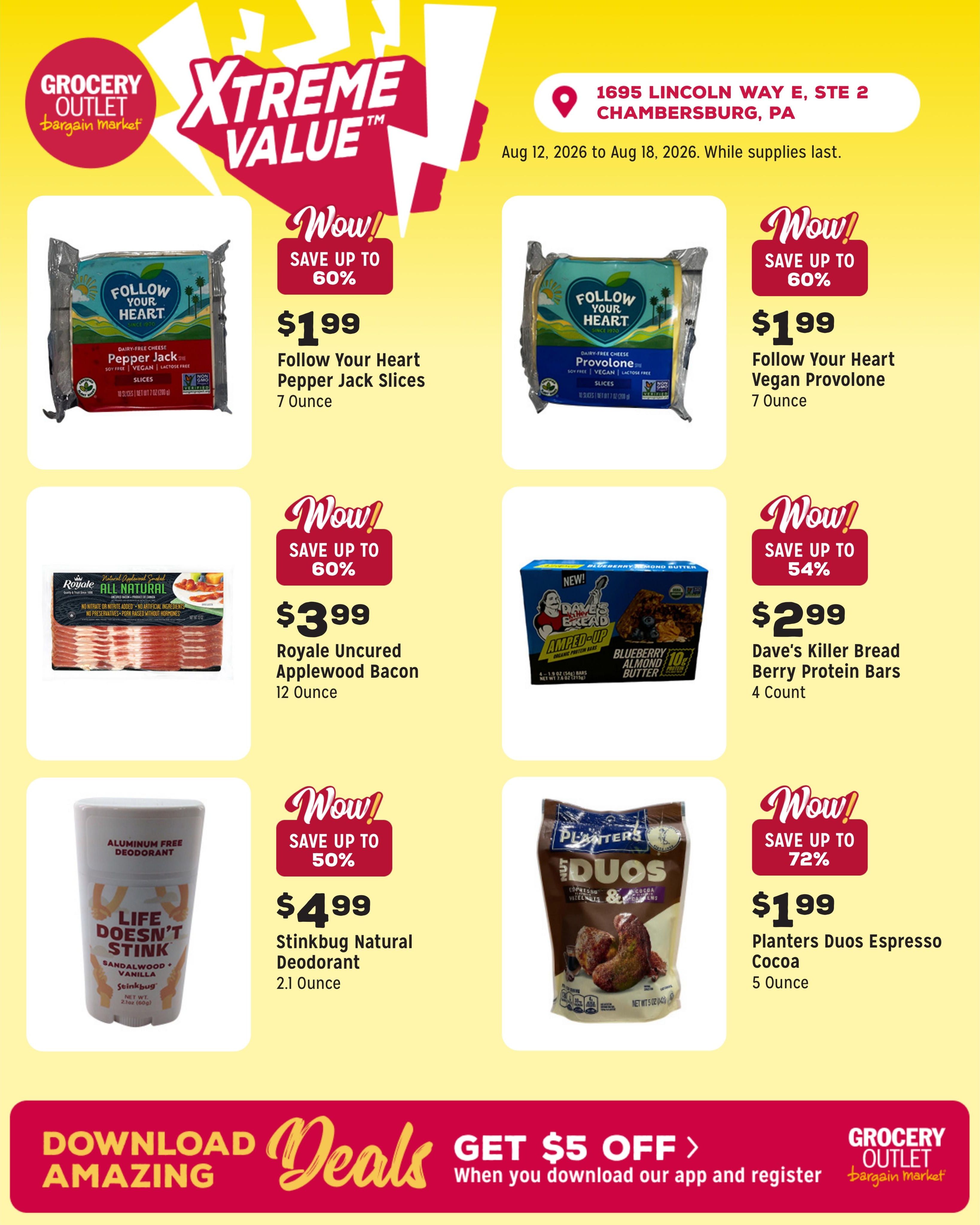 Grocery Outlet (Hagerstown–Marion Area, MD–PA) Weekly Ad August 12 - 18, 2026