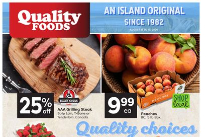 Quality Foods Flyer August 13 to 19