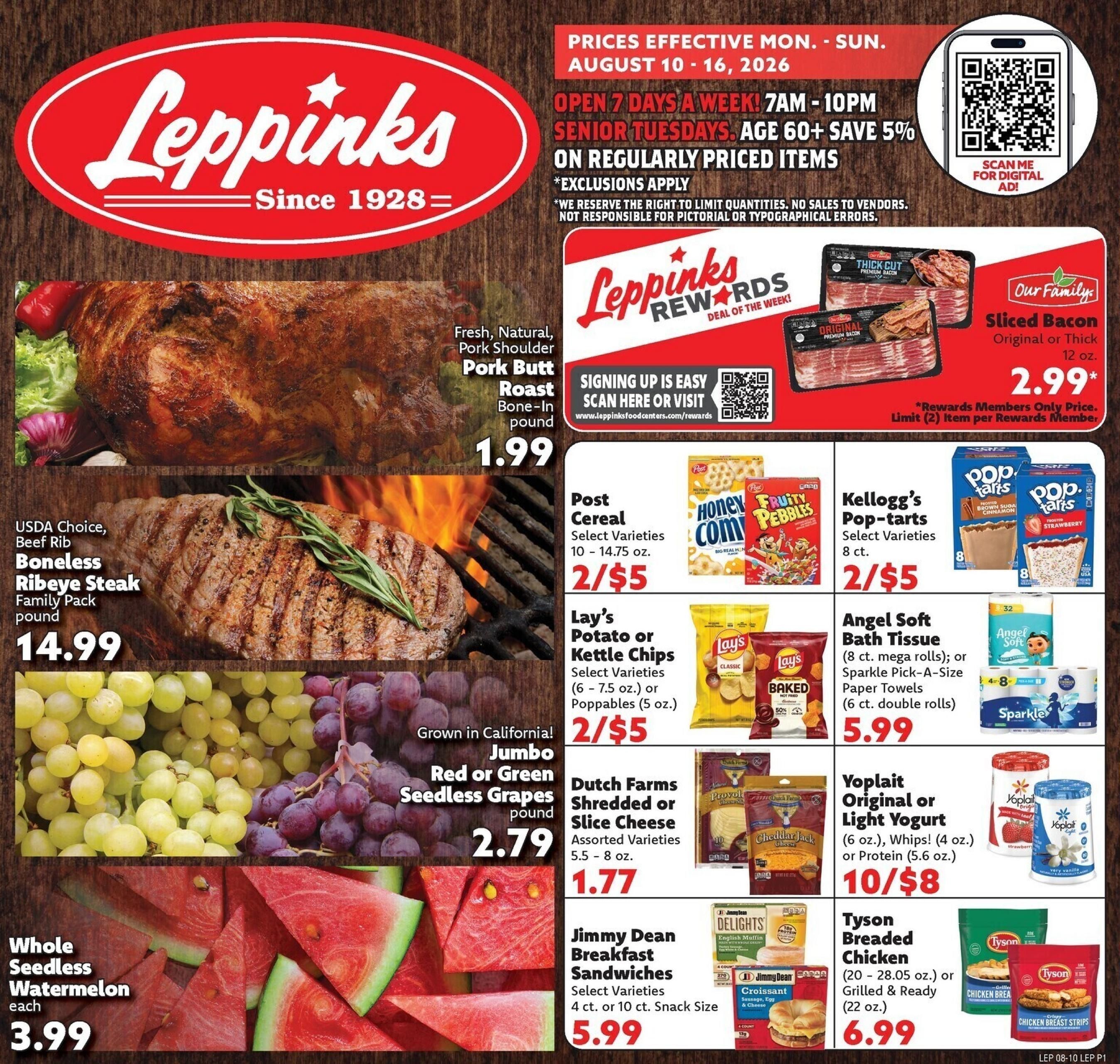 Leppinks Food Centers Weekly Ad August 10 - 16, 2026