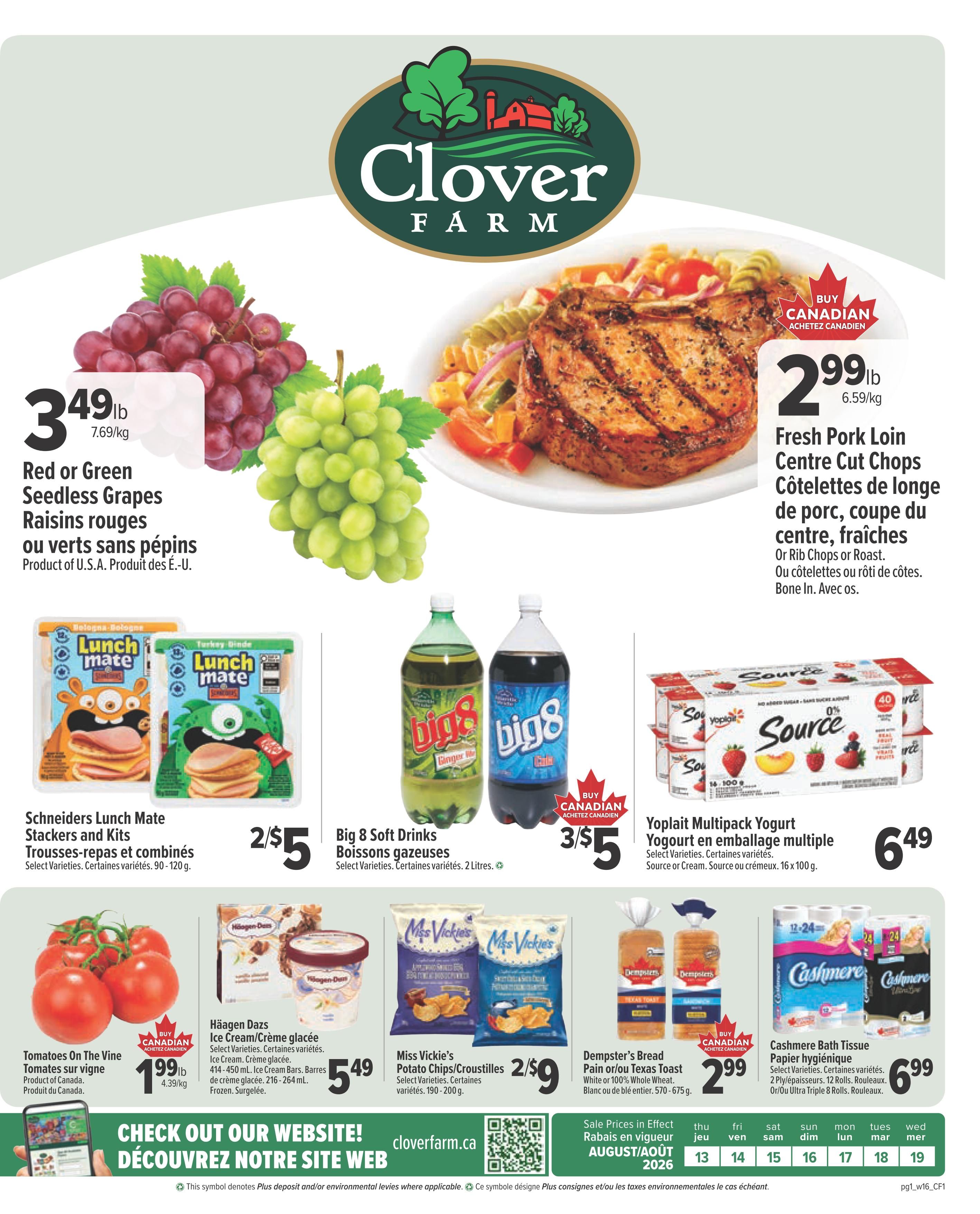 Clover Farm (Atlantic) Flyer August 13 to 19
