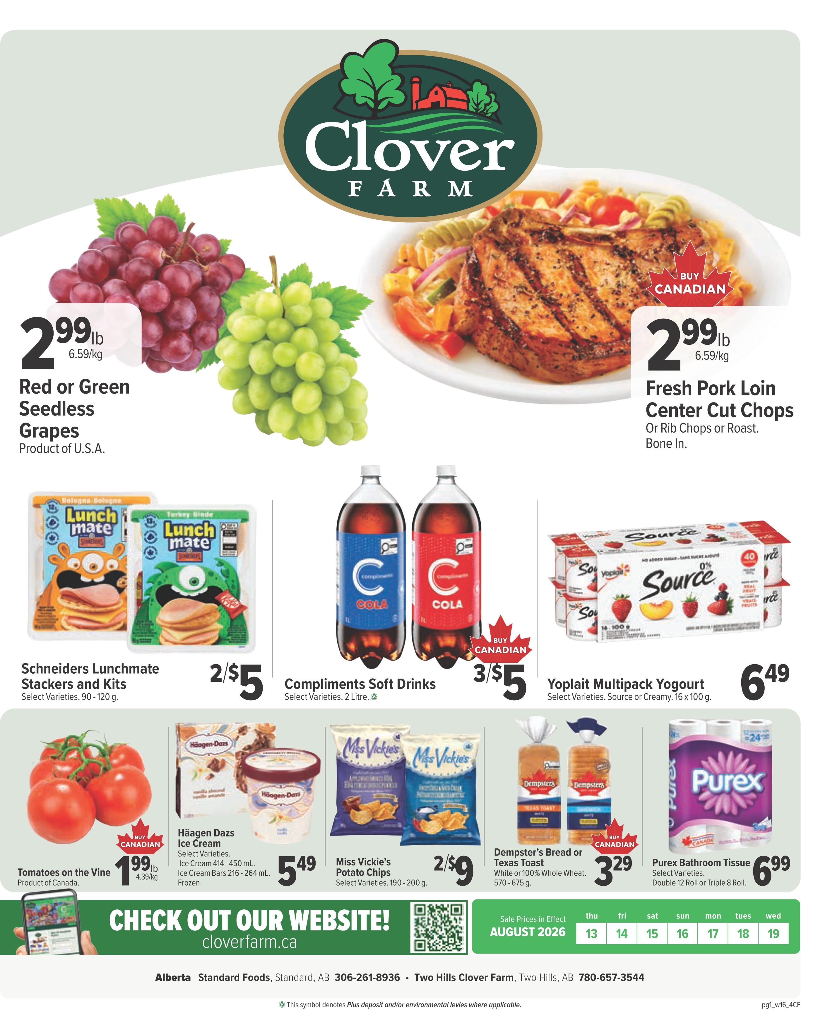 Clover Farm (AB) Flyer August 13 to 19