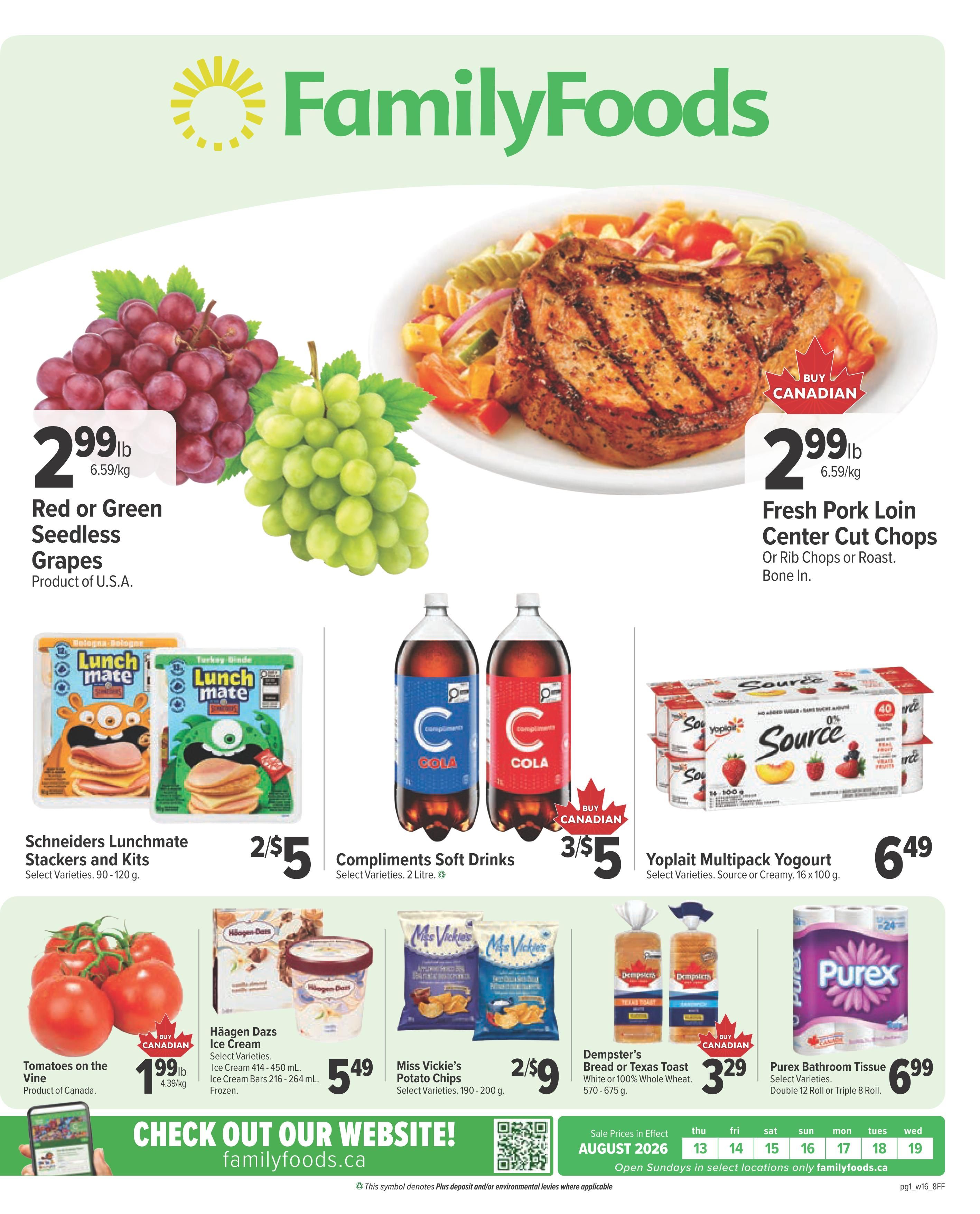 Family Foods Flyer August 13 to 19