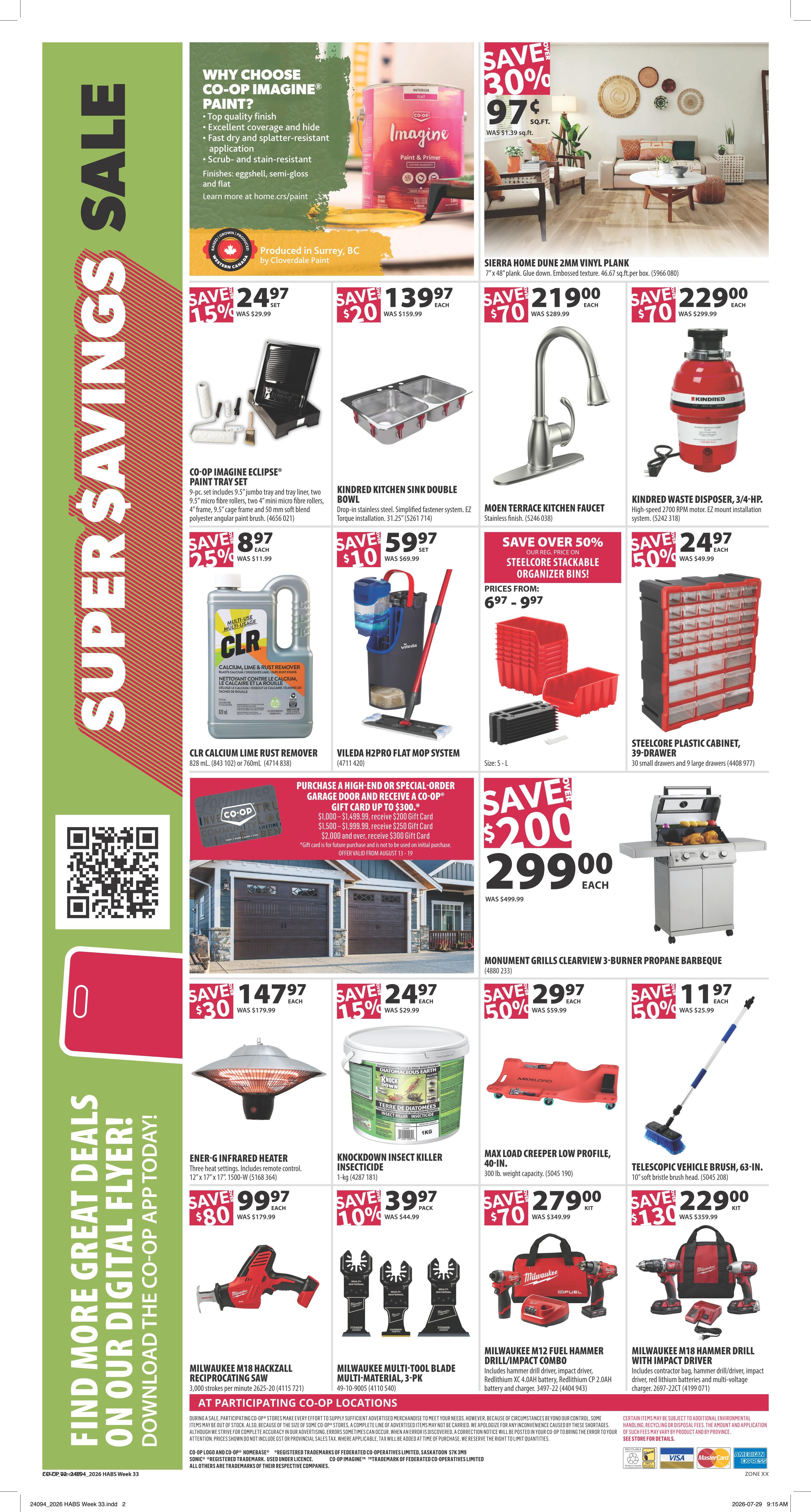 Co-op (West) Home Centre Flyer August 13 to 19