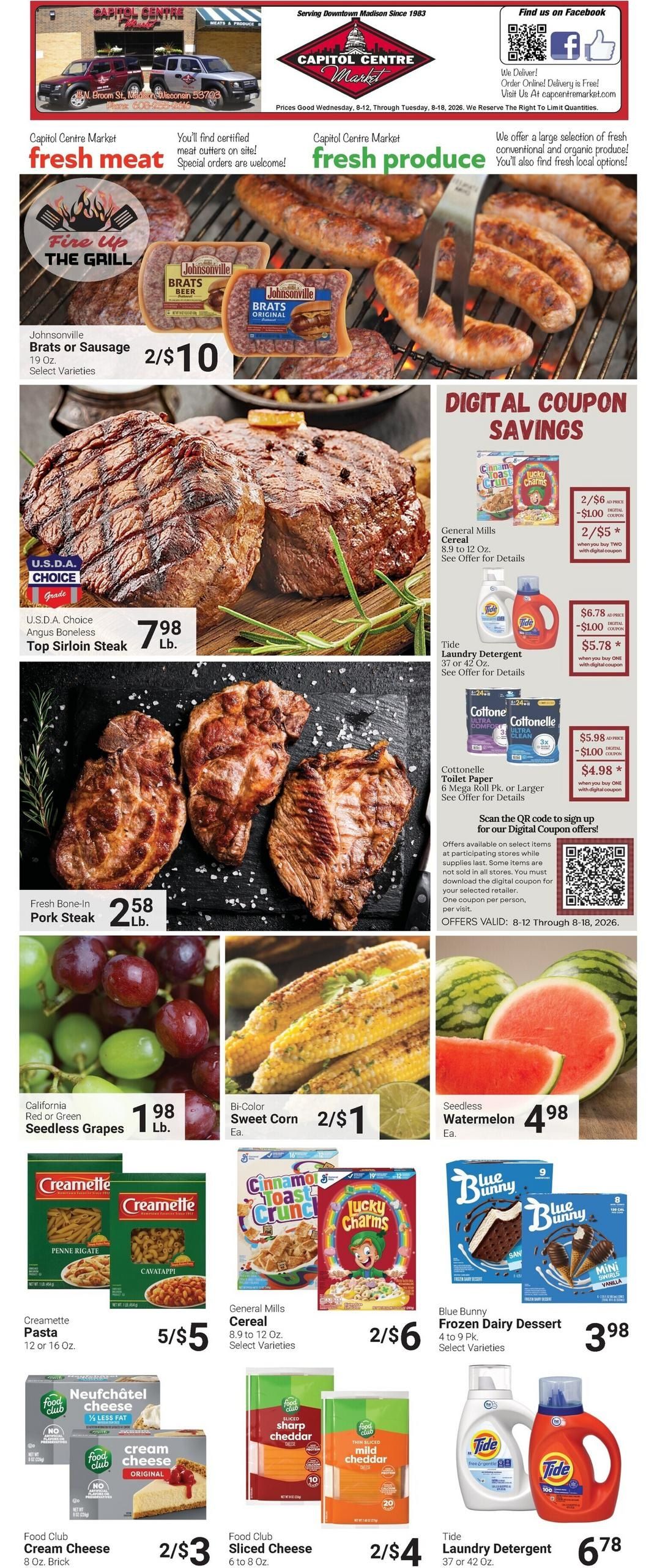 Capitol Centre Foods (Madison Area, WI) Weekly Ad August 12 - 18, 2026
