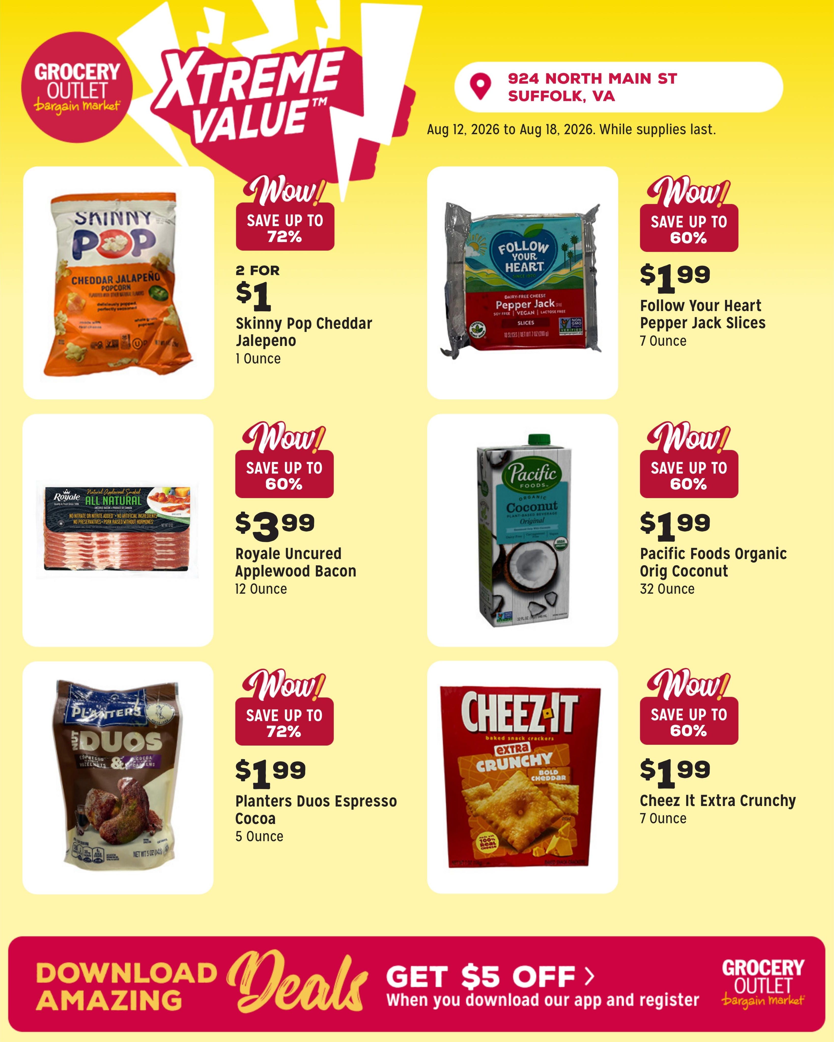Grocery Outlet (Suffolk–Windsor Area, VA) Weekly Ad August 12 - 18, 2026