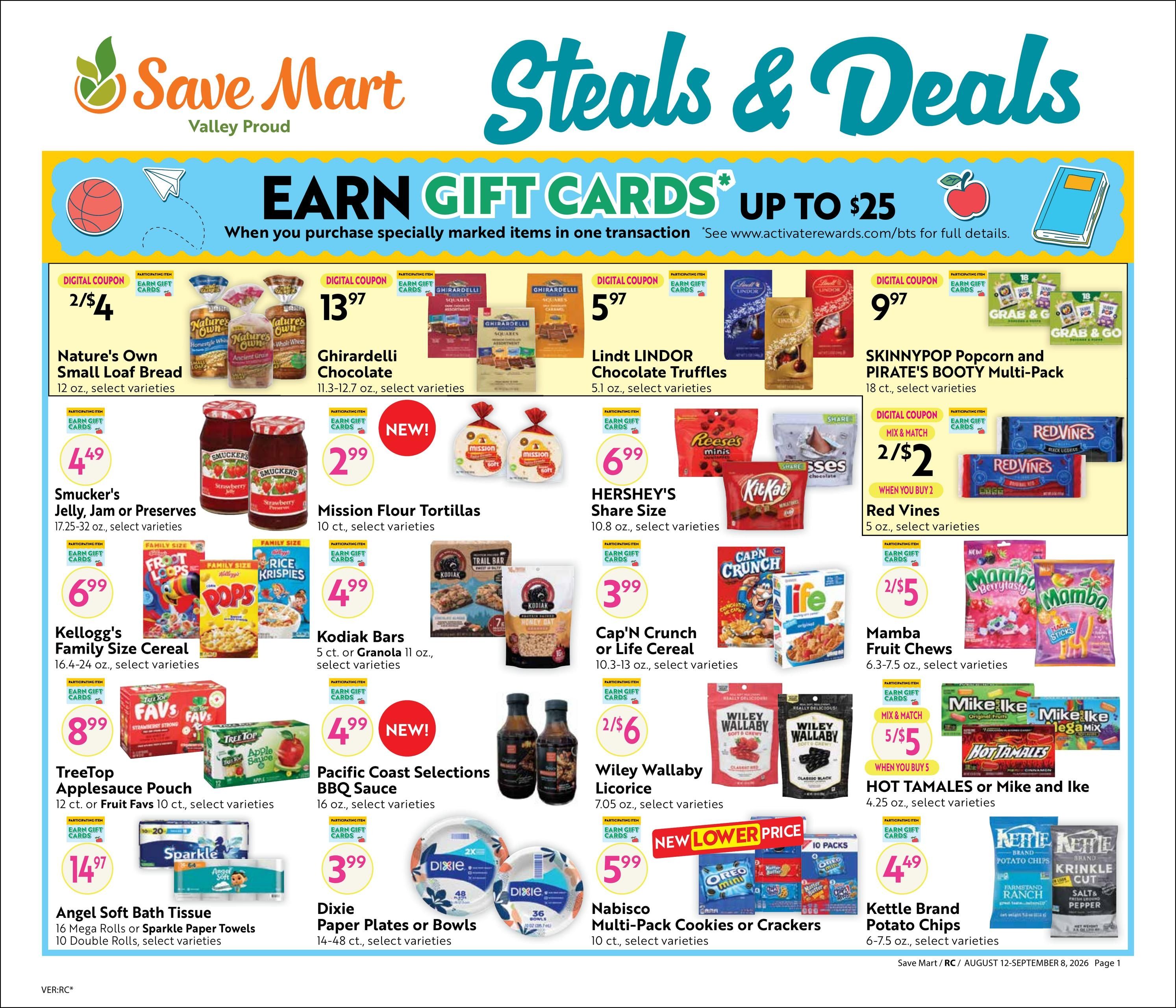 Save Mart (Reno–Sparks Area, CA–NV) Online Savings Guide Weekly Ad August 12 - September 8, 2026