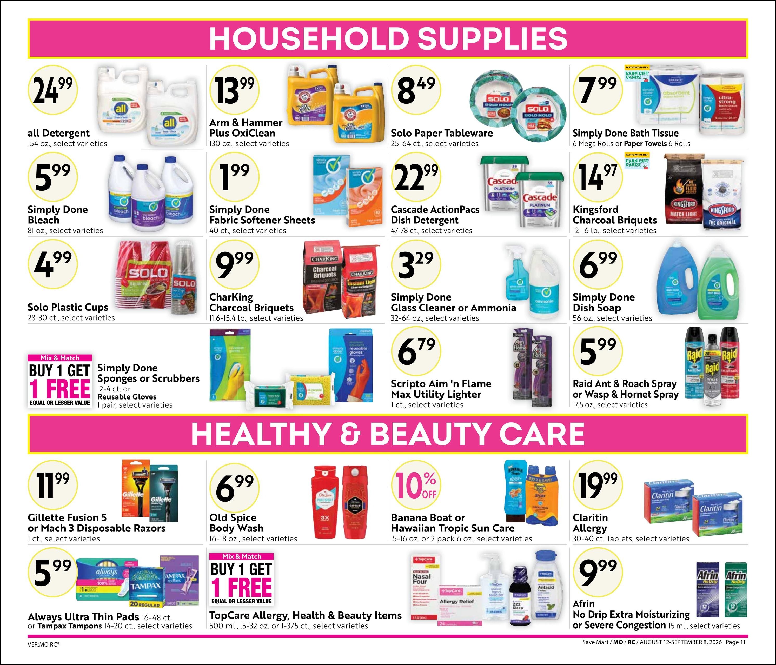 Save Mart (Reno–Sparks Area, CA–NV) Online Savings Guide Weekly Ad August 12 - September 8, 2026